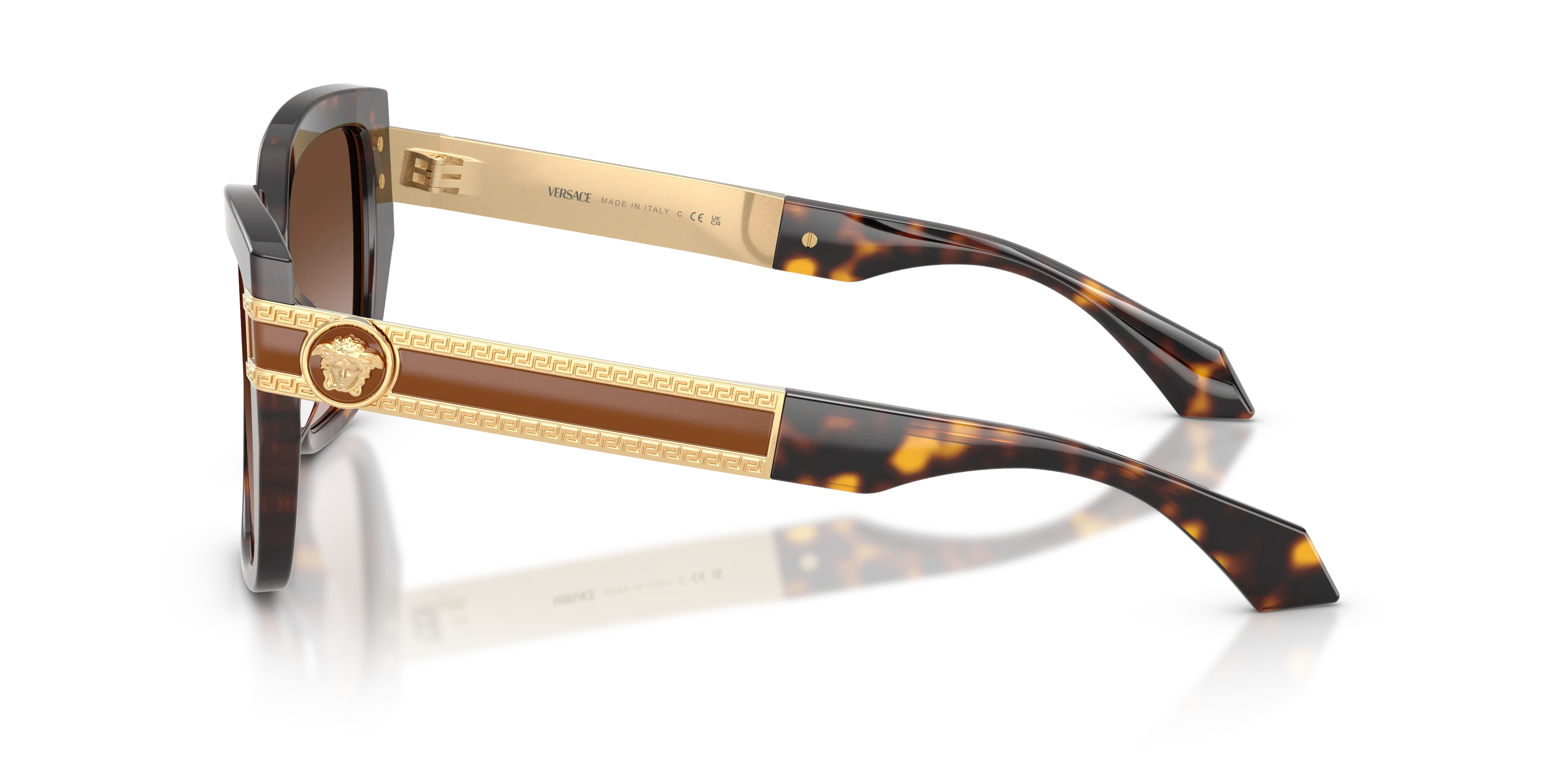 Versace VE4517U 108/13 Occhiali da sole Acetato Marrone Marrone Squadrata Normale Sfumato - immagine 4