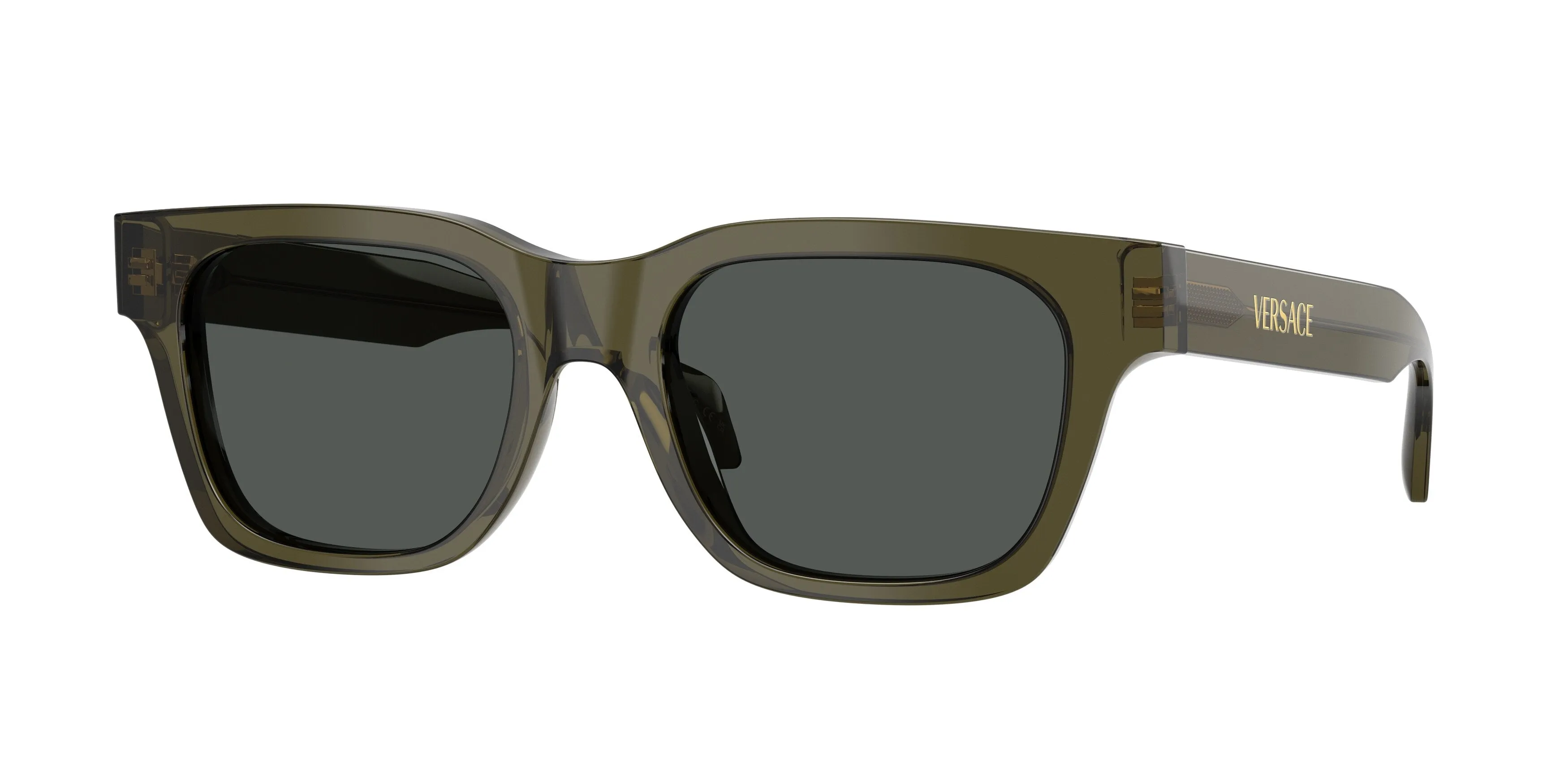 Versace VE4486 554287 Occhiali da sole Acetato Verde Grigio Squadrata Normale - immagine 1