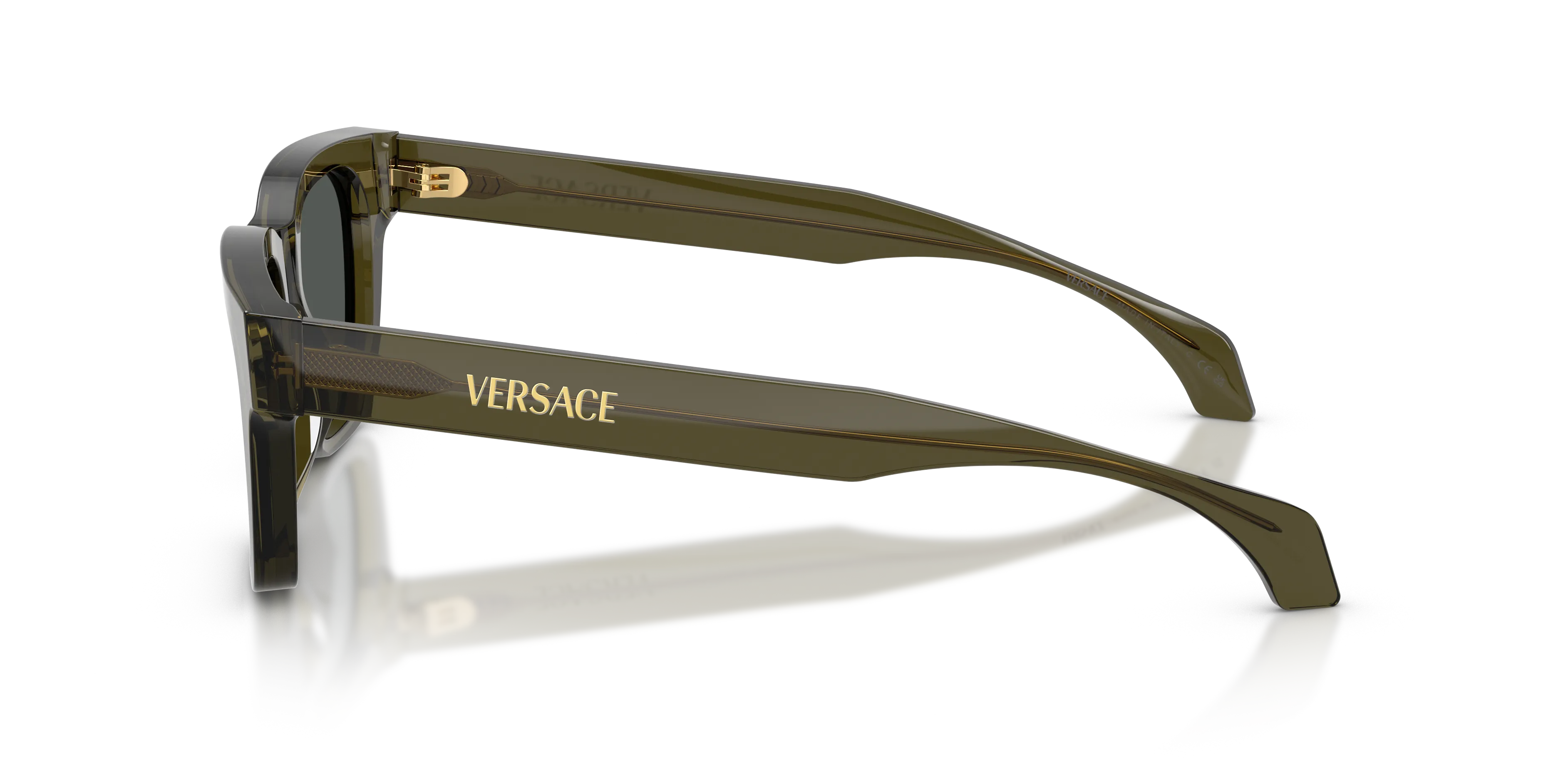 Versace VE4486 554287 Occhiali da sole Acetato Verde Grigio Squadrata Normale - immagine 4