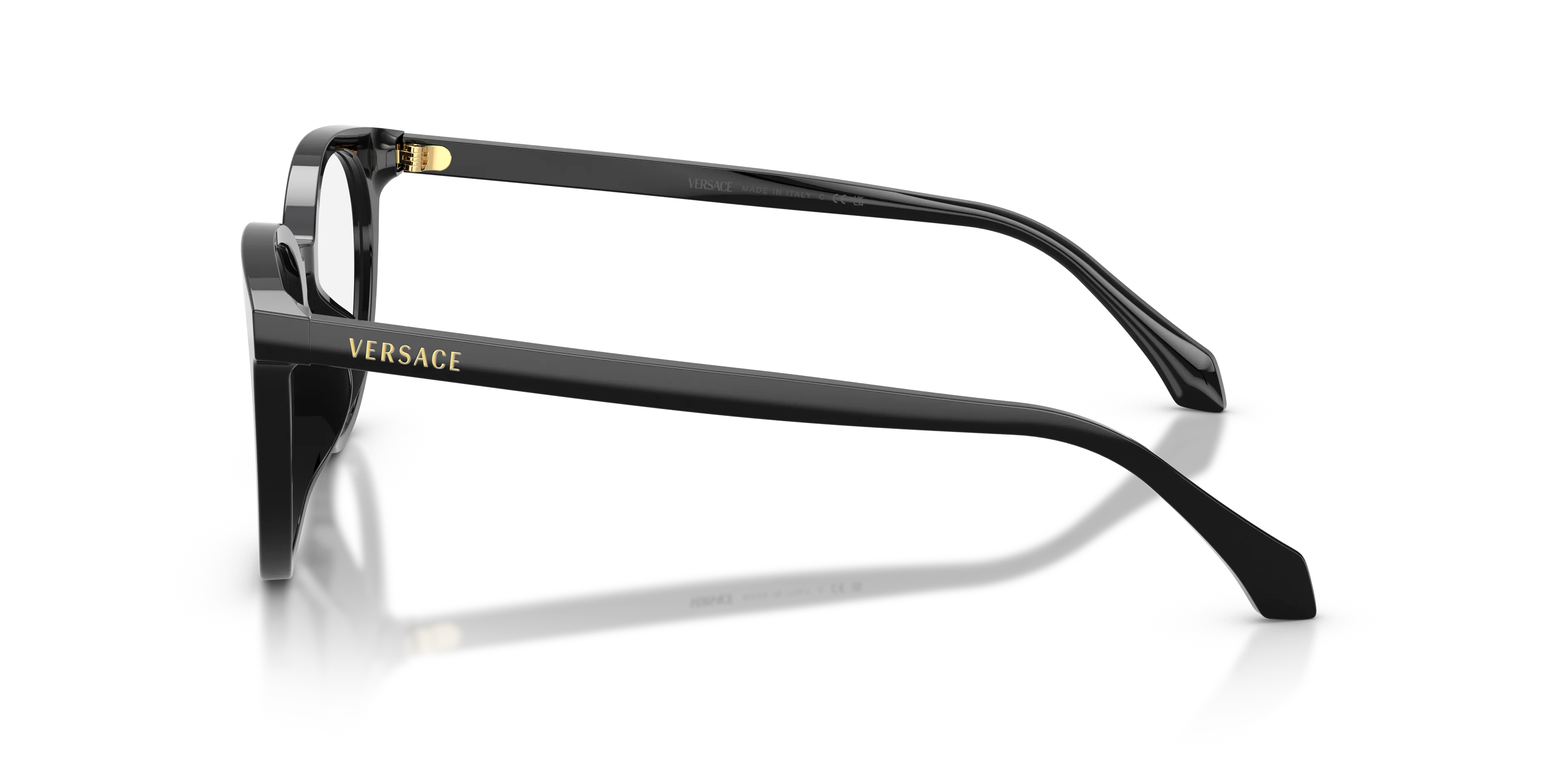 Versace VE3404D GB1 Montature da vista Acetato Nero Trasparente Pantos Normale - immagine 4