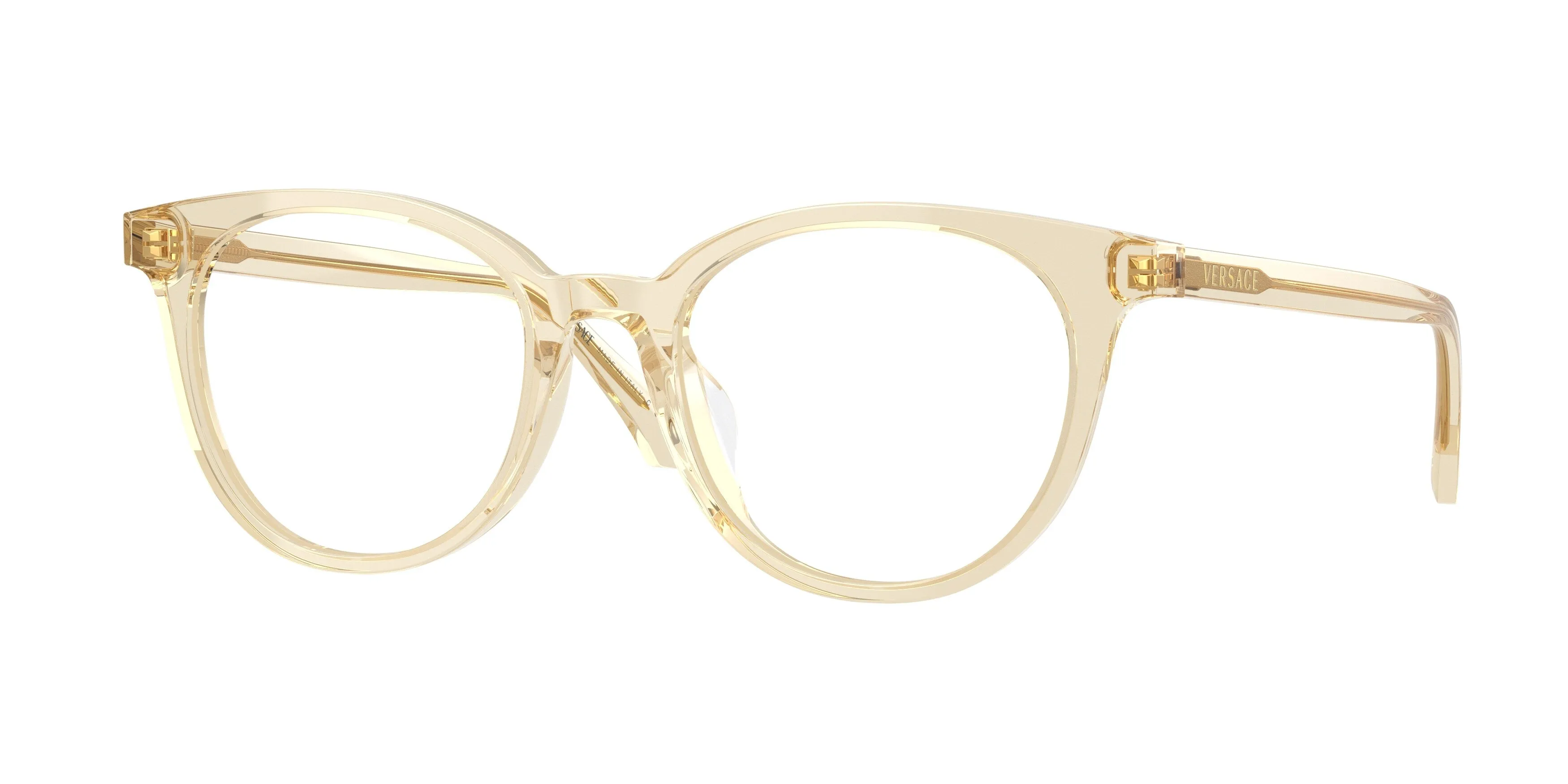 Versace VE3404D 5556 Montature da vista Acetato Marrone Trasparente Pantos Normale - immagine 1