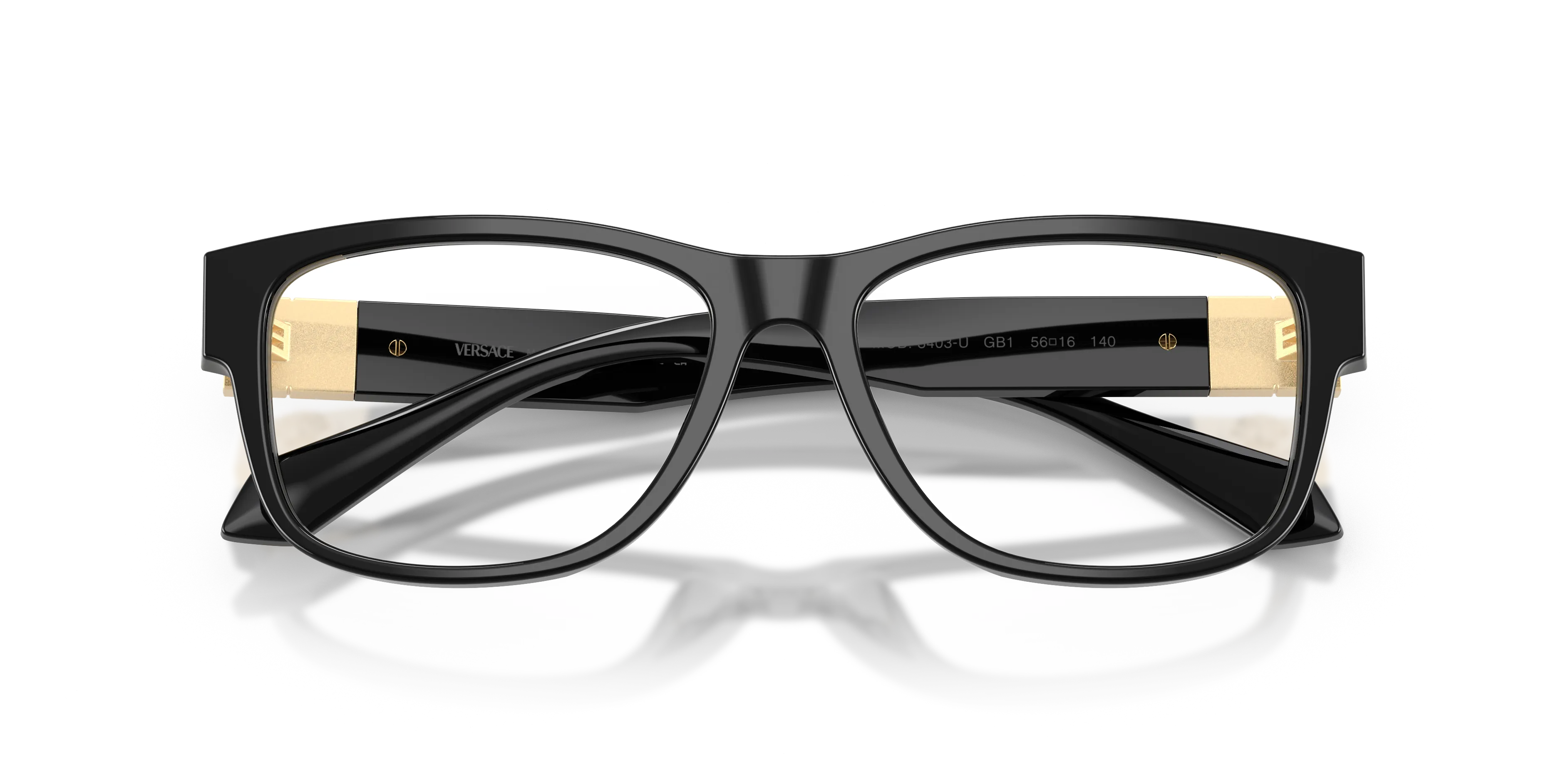 Versace VE3403U GB1 Montature da vista Acetato Nero Trasparente Pillow Normale - immagine 2