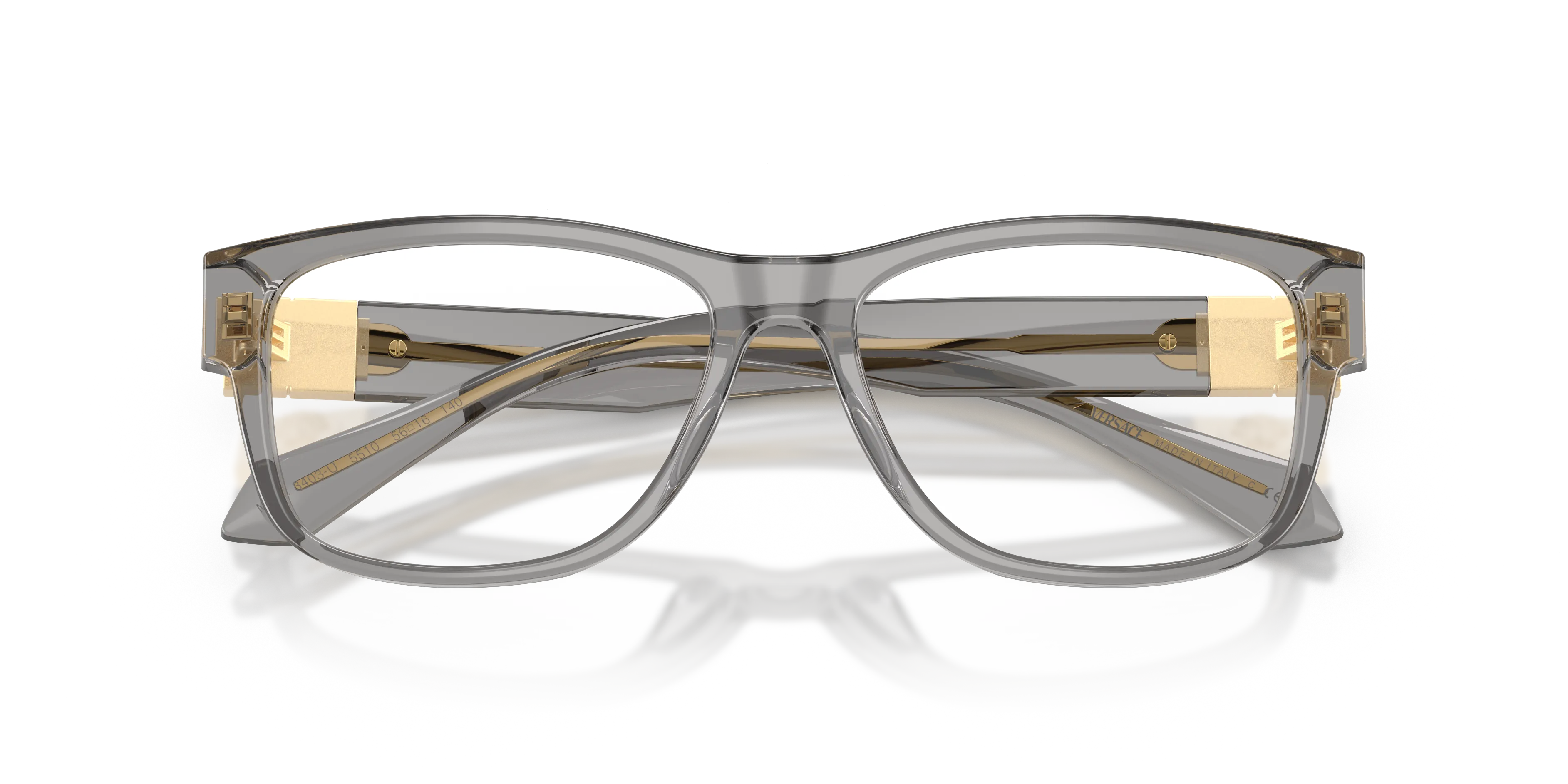 Versace VE3403U 5510 Montature da vista Acetato Grigio Trasparente Pillow Normale - immagine 2