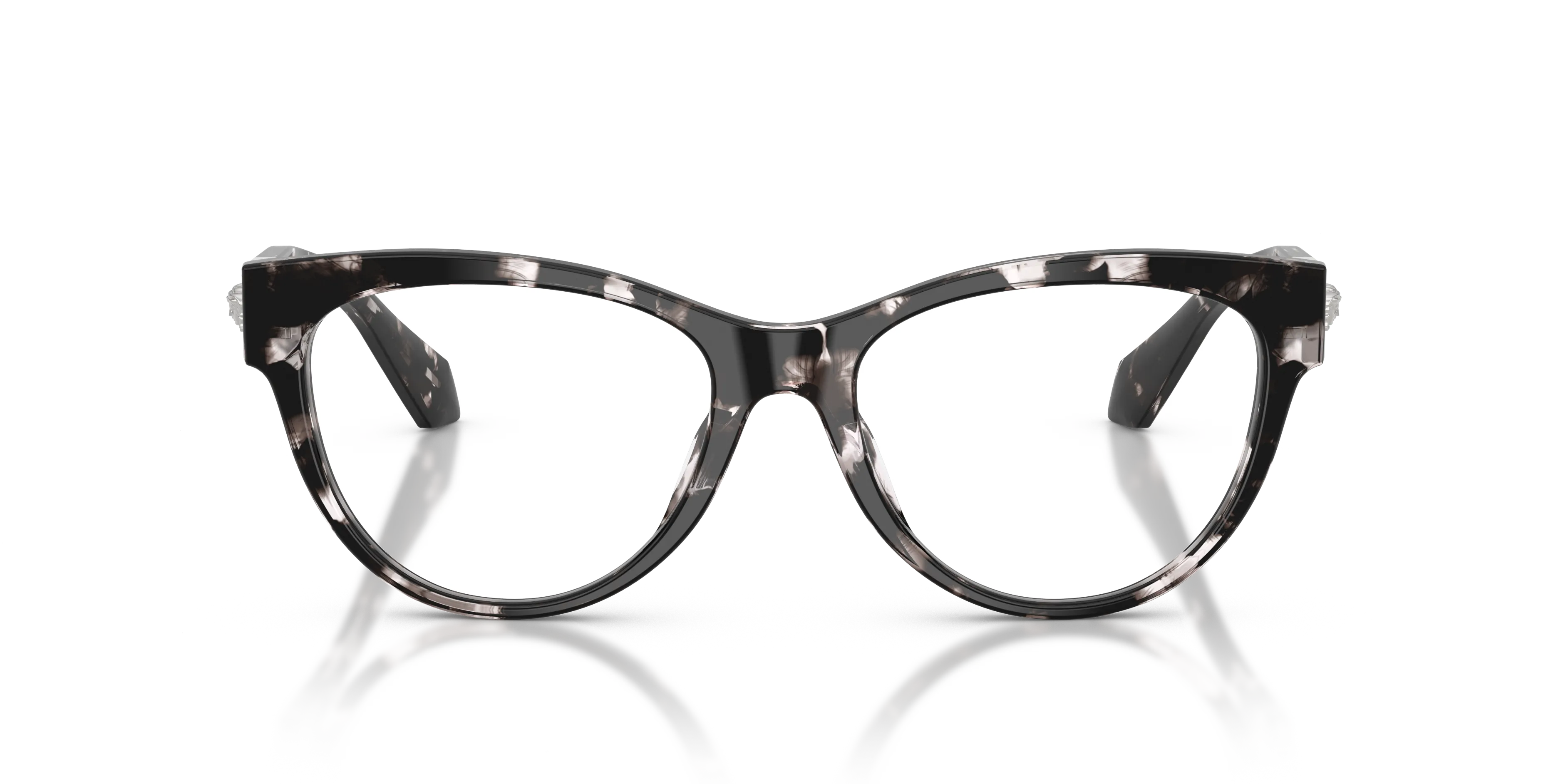 Versace VE3402U 5553 Montature da vista Acetato Nero Trasparente Cat Eye Normale - immagine 3