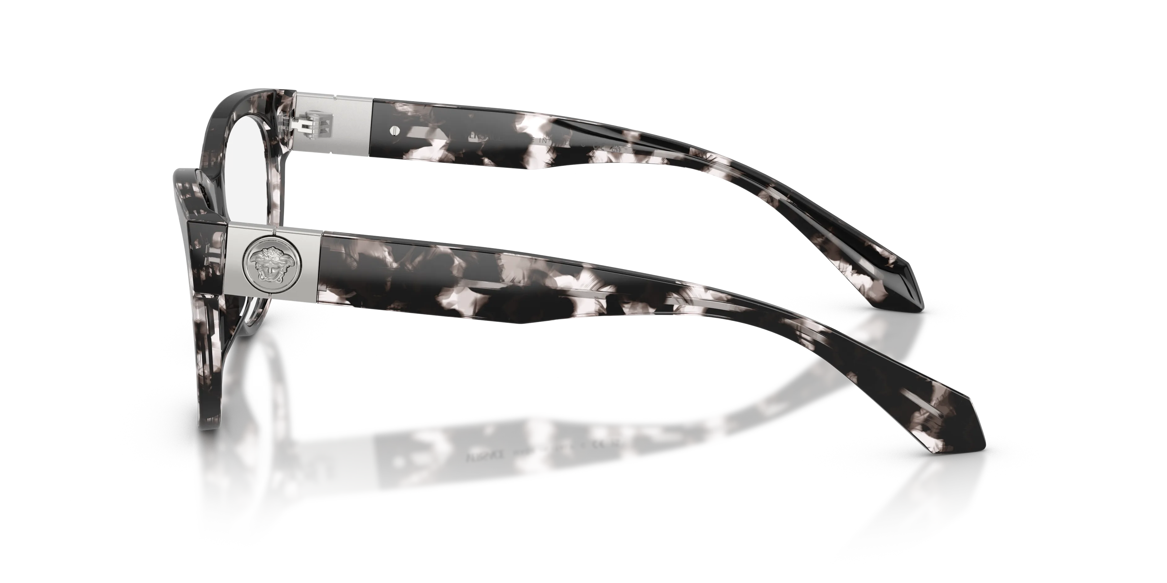 Versace VE3402U 5553 Montature da vista Acetato Nero Trasparente Cat Eye Normale - immagine 4