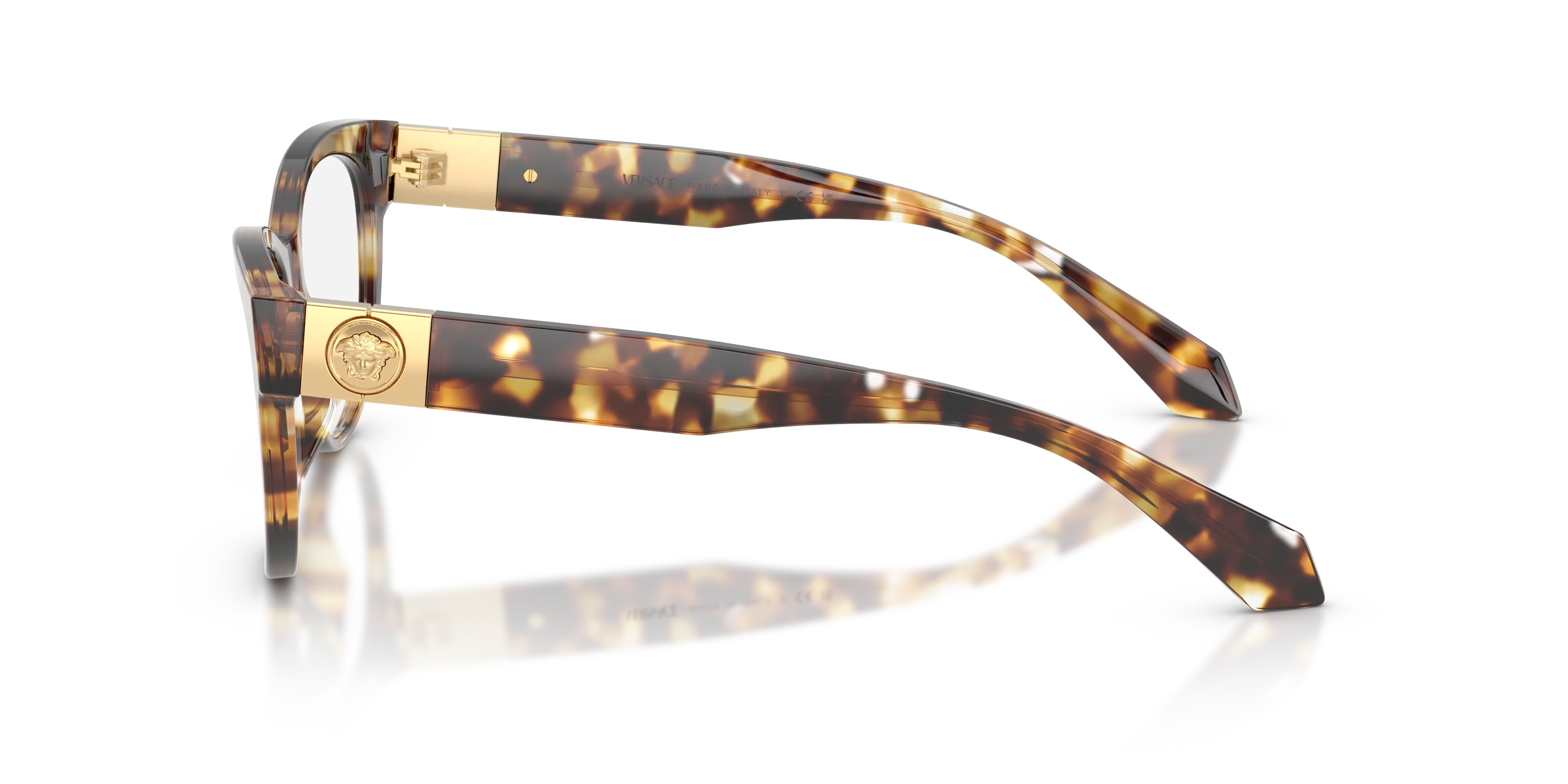 Versace VE3402U 5552 Montature da vista Acetato Tartaruga Trasparente Cat Eye Normale - immagine 4