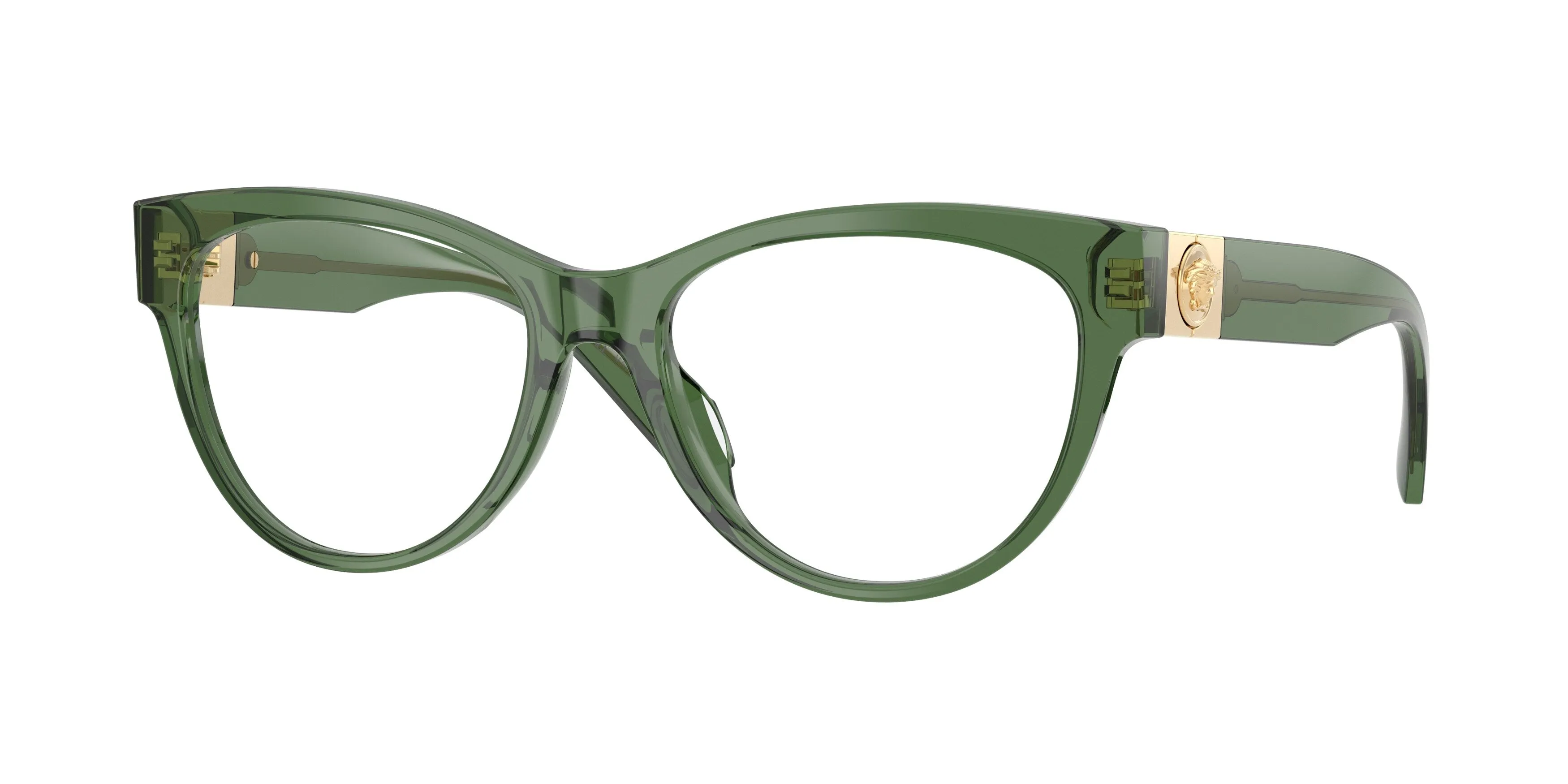 Versace VE3402U 5144 Montature da vista Acetato Verde Trasparente Cat Eye Normale - immagine 1