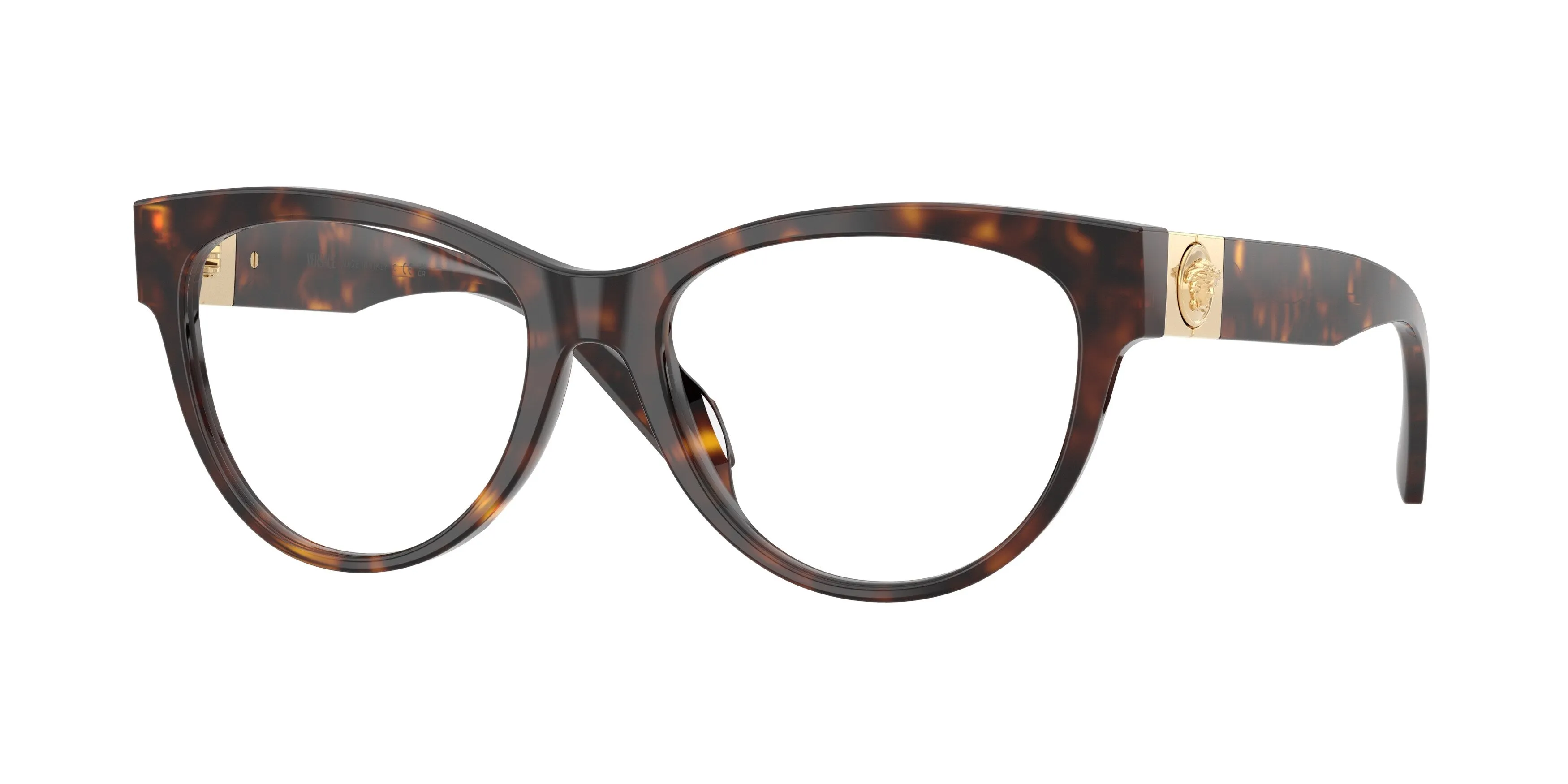 Versace VE3402U 108 Montature da vista Acetato Marrone Trasparente Cat Eye Normale - immagine 1