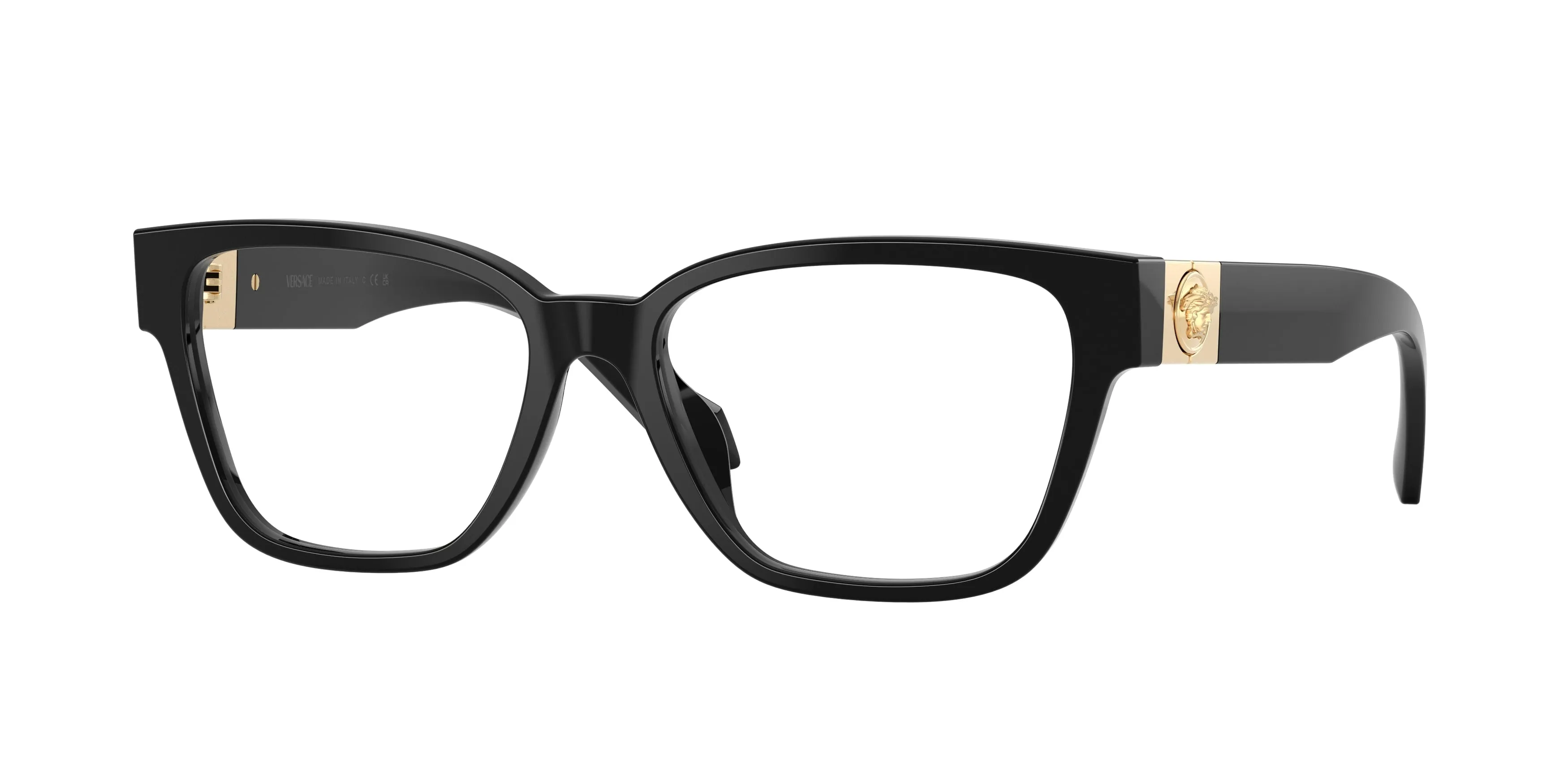 Versace VE3401U GB1 Montature da vista Acetato Nero Trasparente Cat Eye Normale - immagine 1