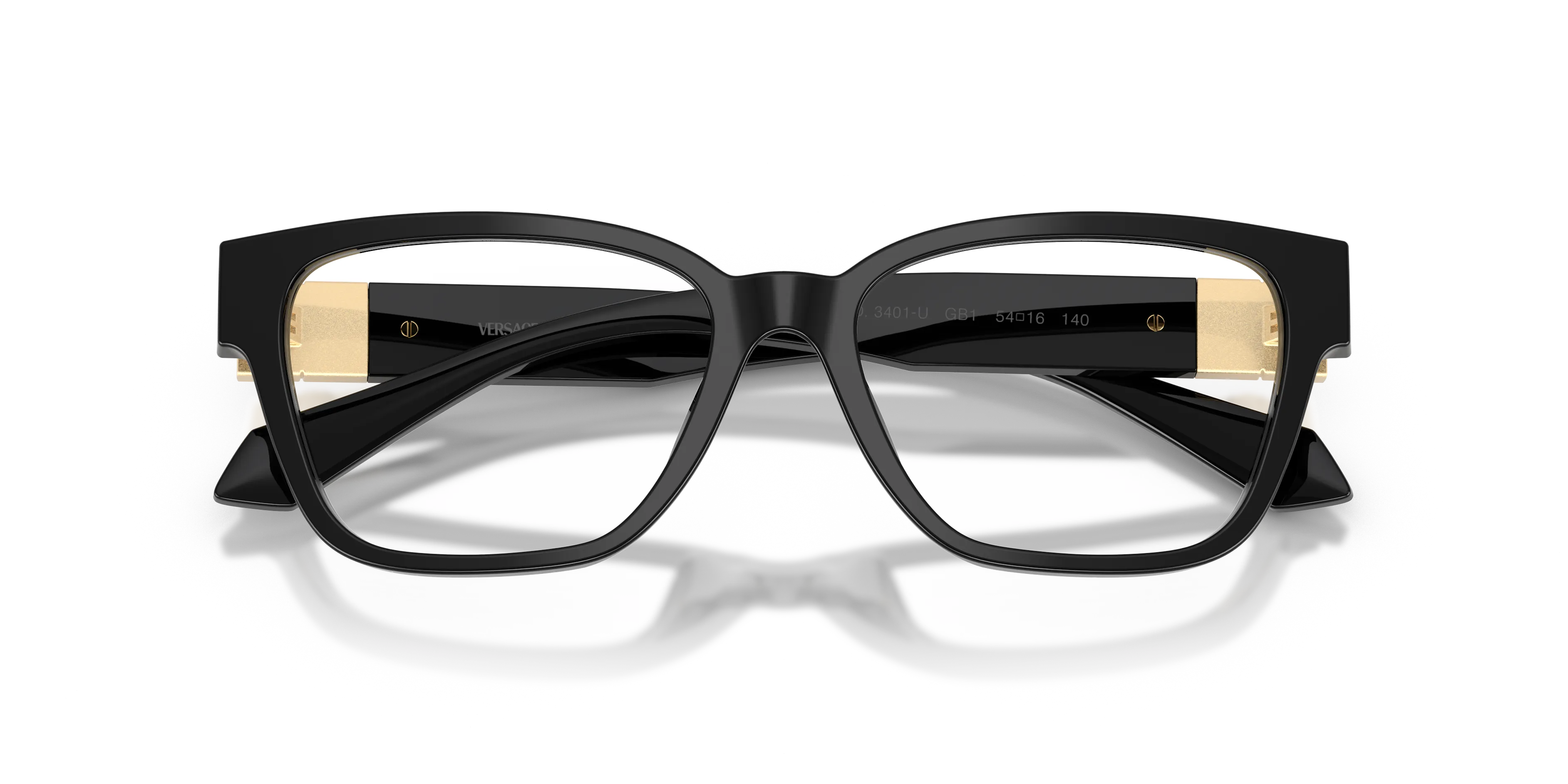 Versace VE3401U GB1 Montature da vista Acetato Nero Trasparente Cat Eye Normale - immagine 2