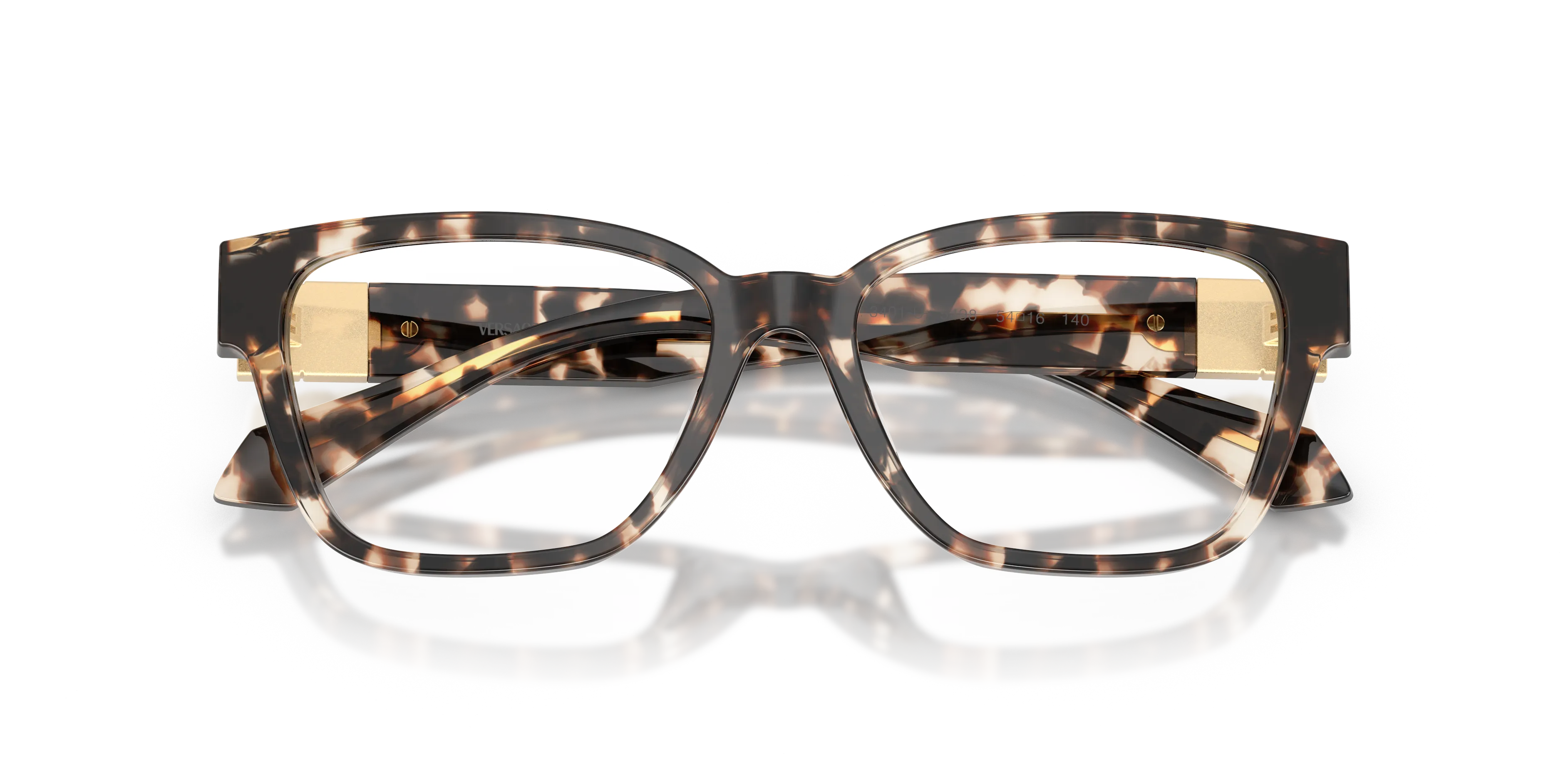 Versace VE3401U 5498 Montature da vista Acetato Tartaruga Trasparente Cat Eye Normale - immagine 2