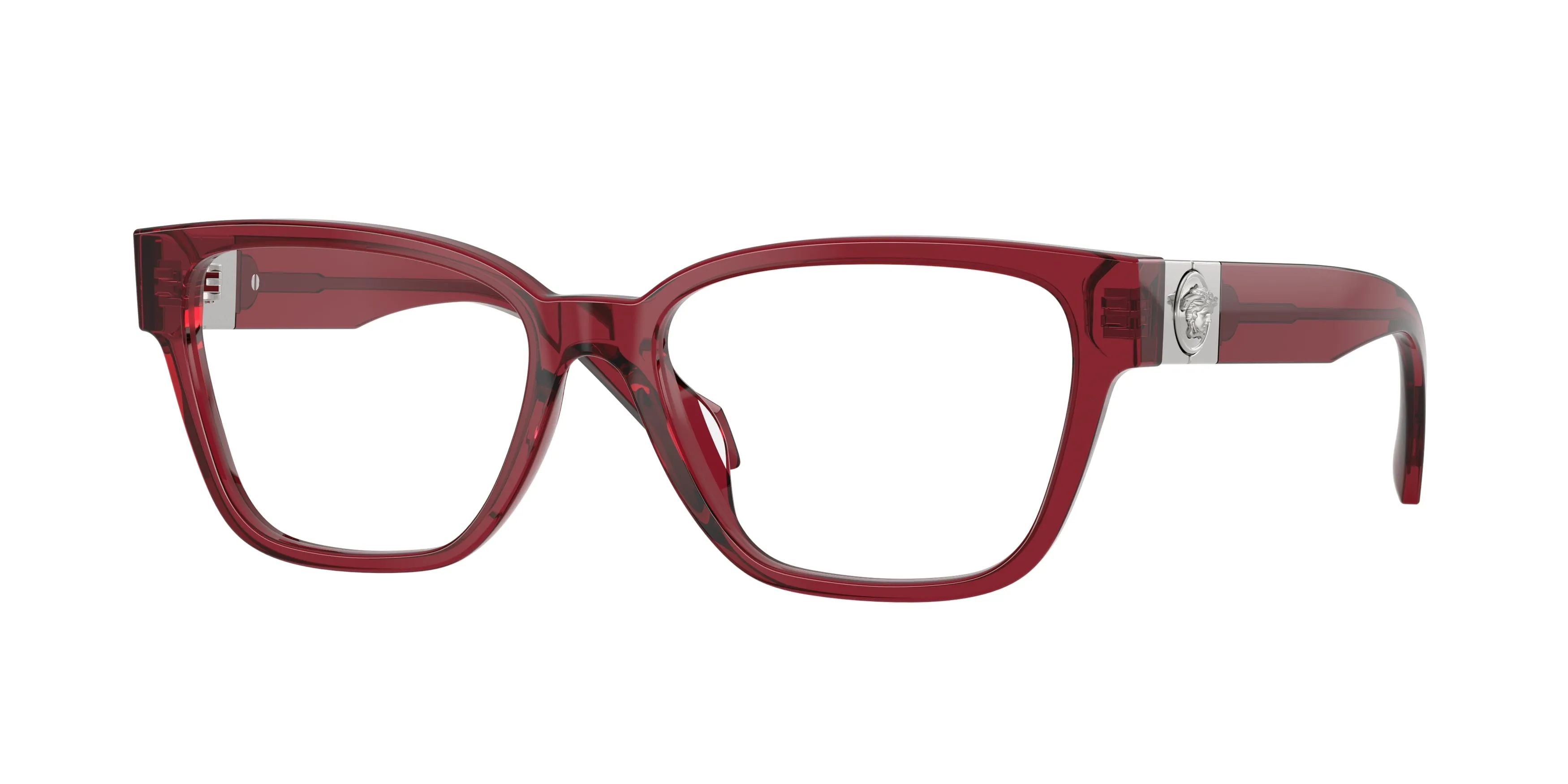 Versace VE3401U 388 Montature da vista Acetato Rosso Trasparente Cat Eye Normale - immagine 1