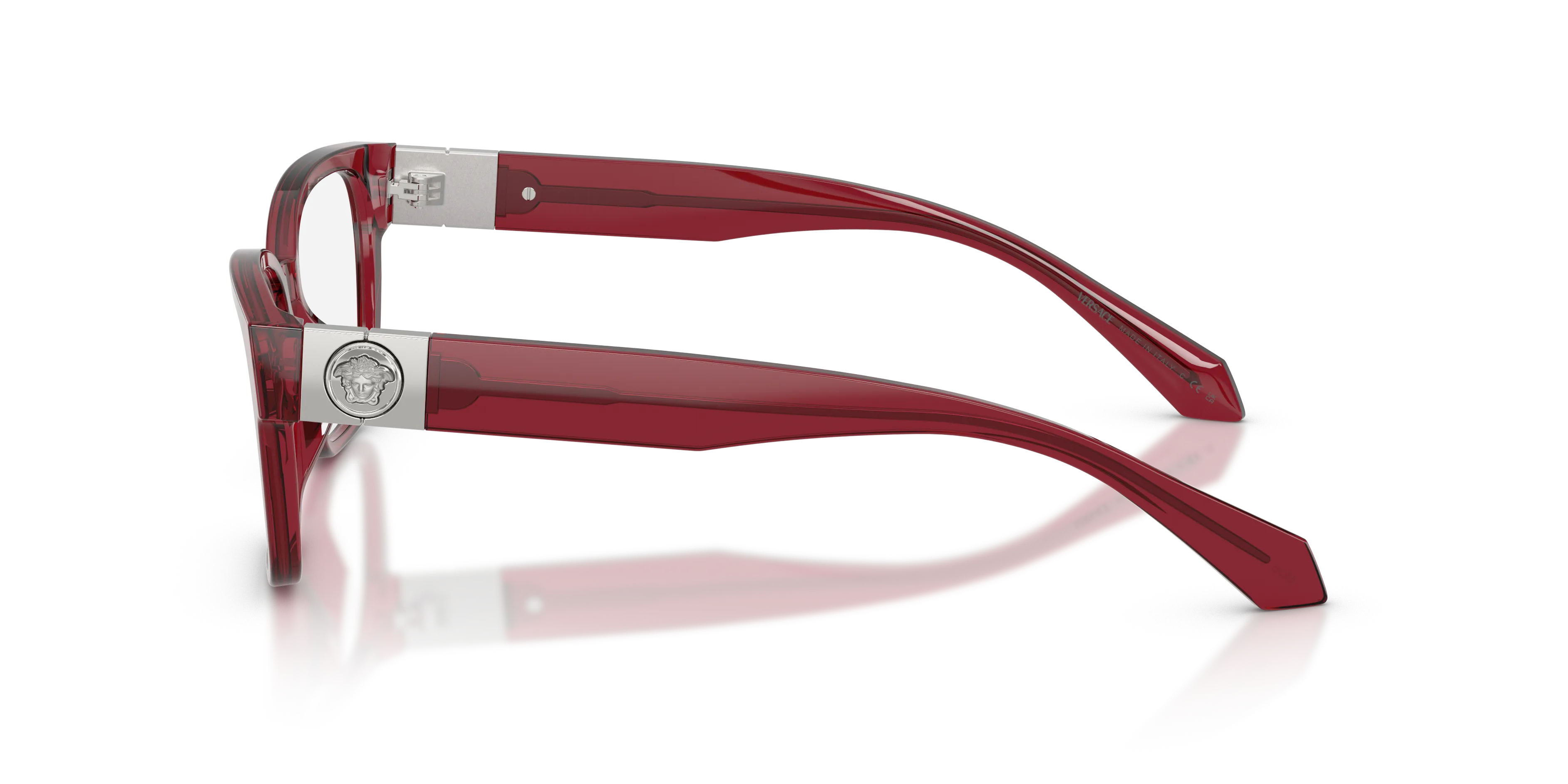 Versace VE3401U 388 Montature da vista Acetato Rosso Trasparente Cat Eye Normale - immagine 4