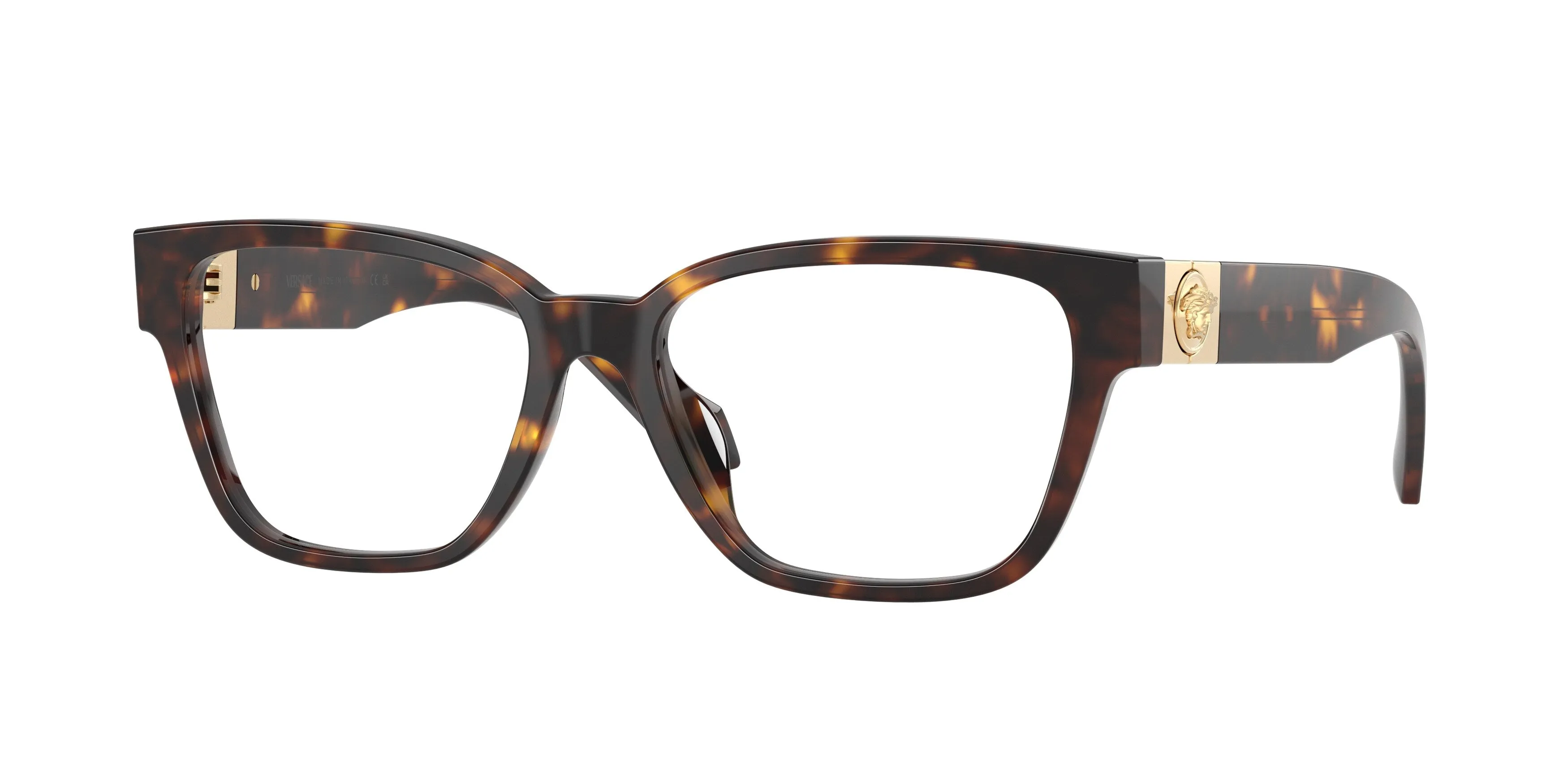 Versace VE3401U 108 Montature da vista Acetato Marrone Trasparente Cat Eye Normale - immagine 1