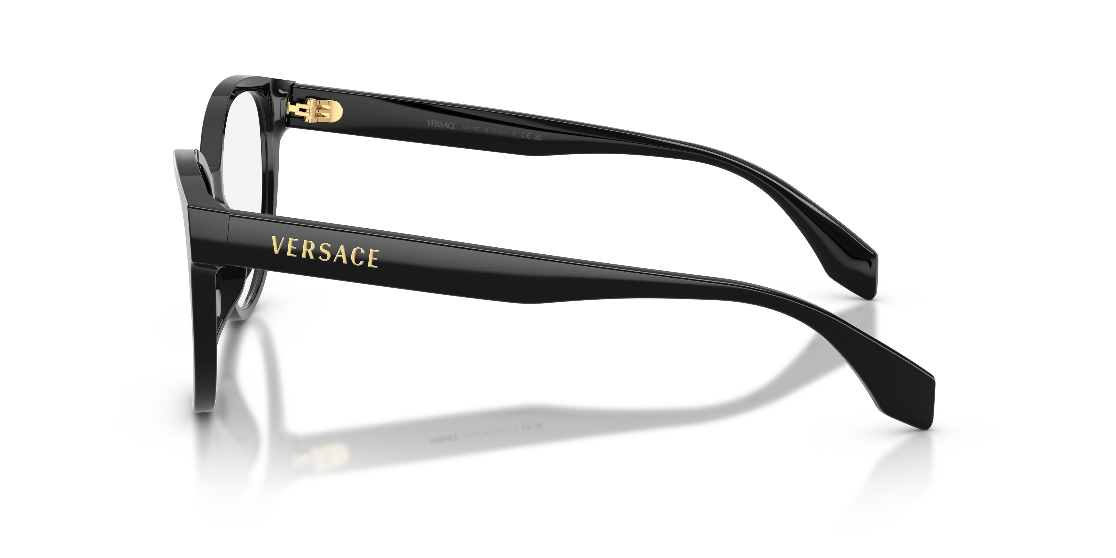Versace VE3399U GB1 Montature da vista Acetato Nero Trasparente Cat Eye Normale - immagine 4