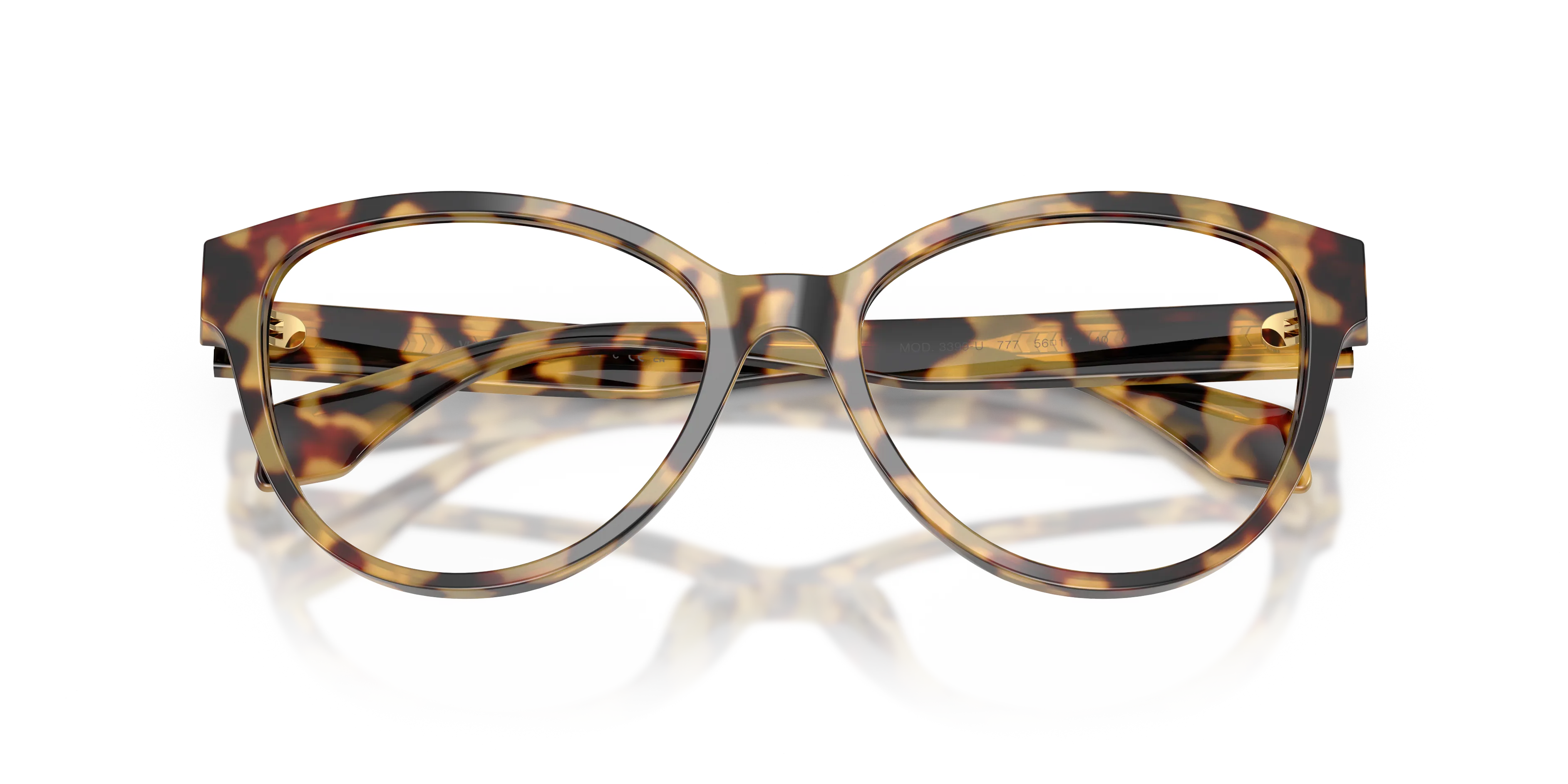 Versace VE3399U 777 Montature da vista Acetato Marrone Trasparente Cat Eye Normale - immagine 2