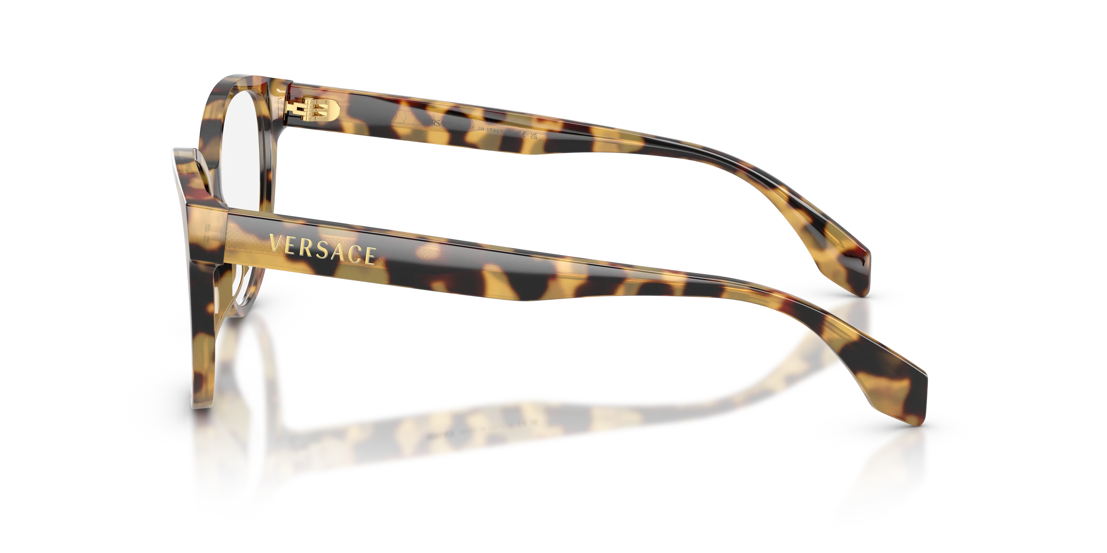 Versace VE3399U 777 Montature da vista Acetato Marrone Trasparente Cat Eye Normale - immagine 4