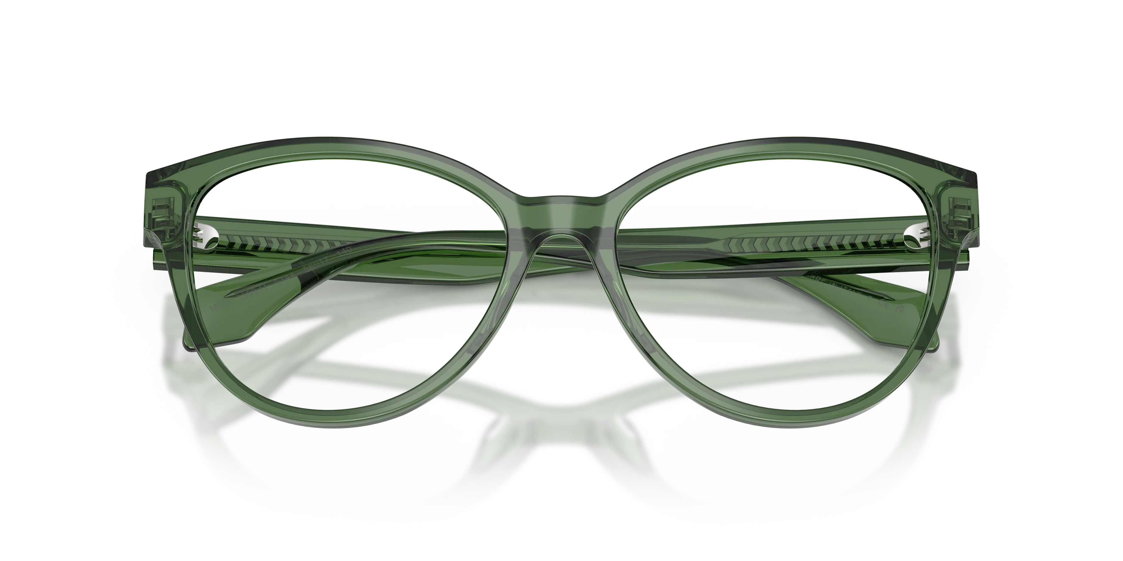 Versace VE3399U 5144 Montature da vista Acetato Verde Trasparente Cat Eye Normale - immagine 2