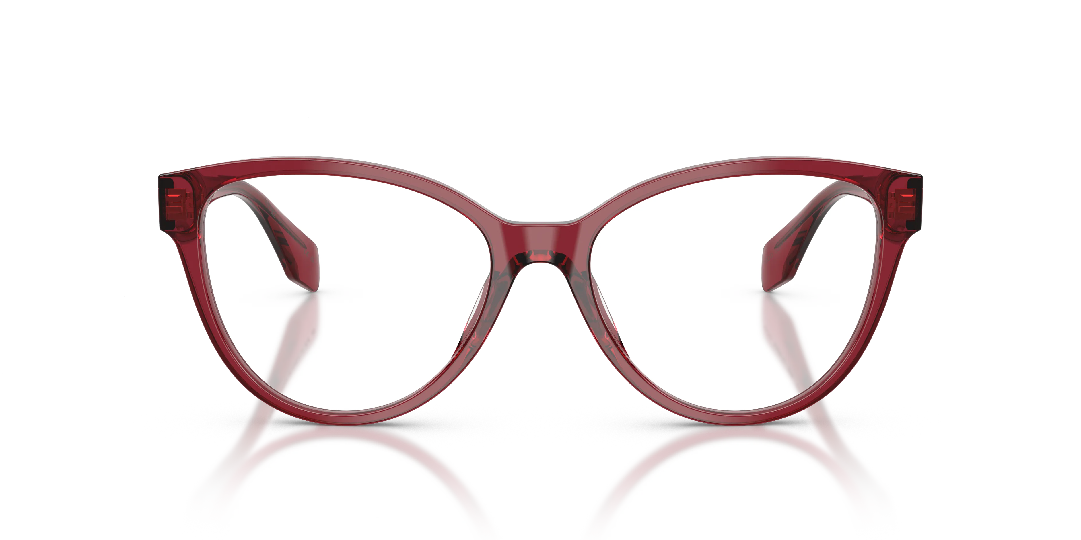 Versace VE3399U 388 Montature da vista Acetato Rosso Trasparente Cat Eye Normale - immagine 3