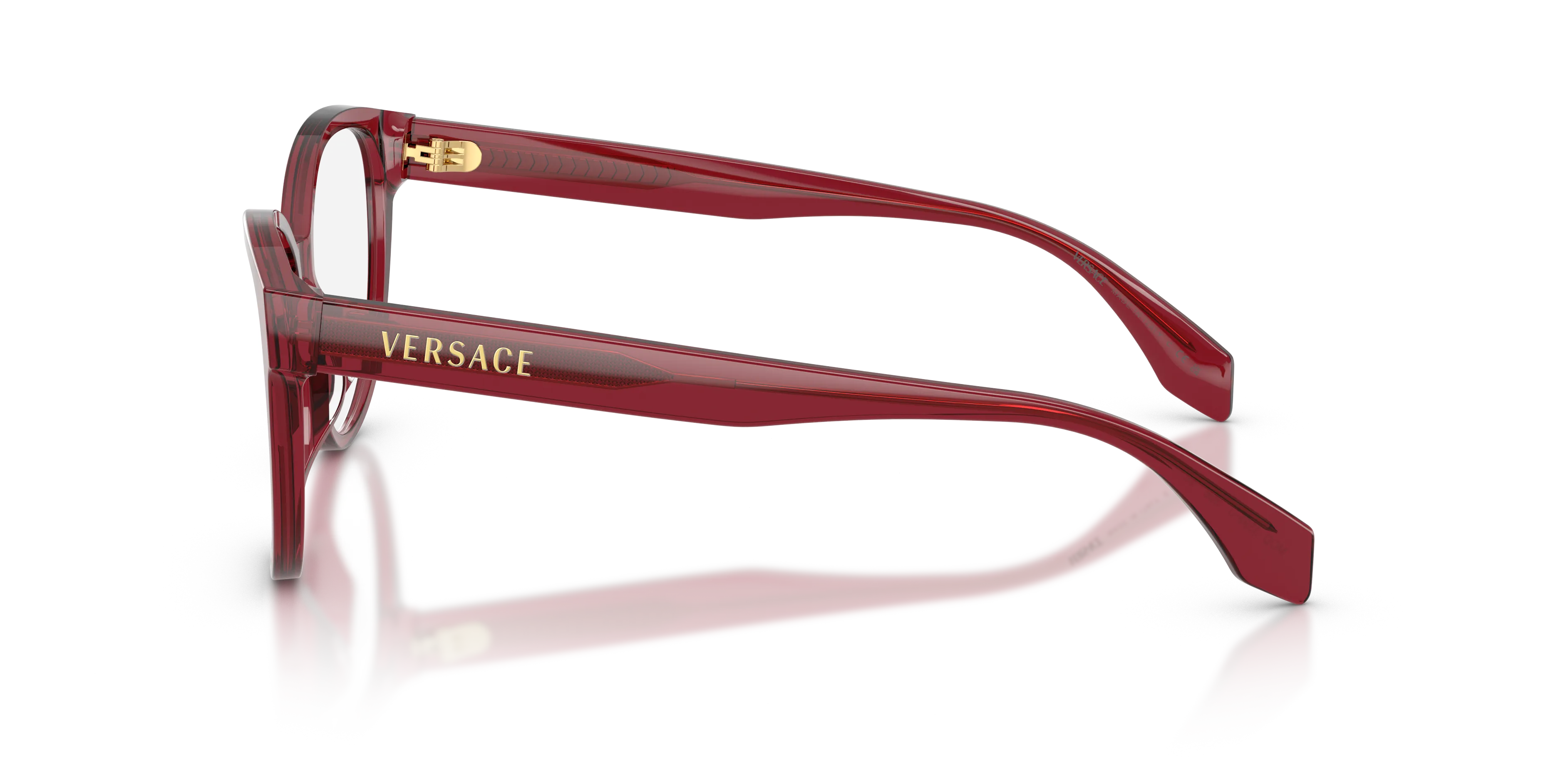 Versace VE3399U 388 Montature da vista Acetato Rosso Trasparente Cat Eye Normale - immagine 4
