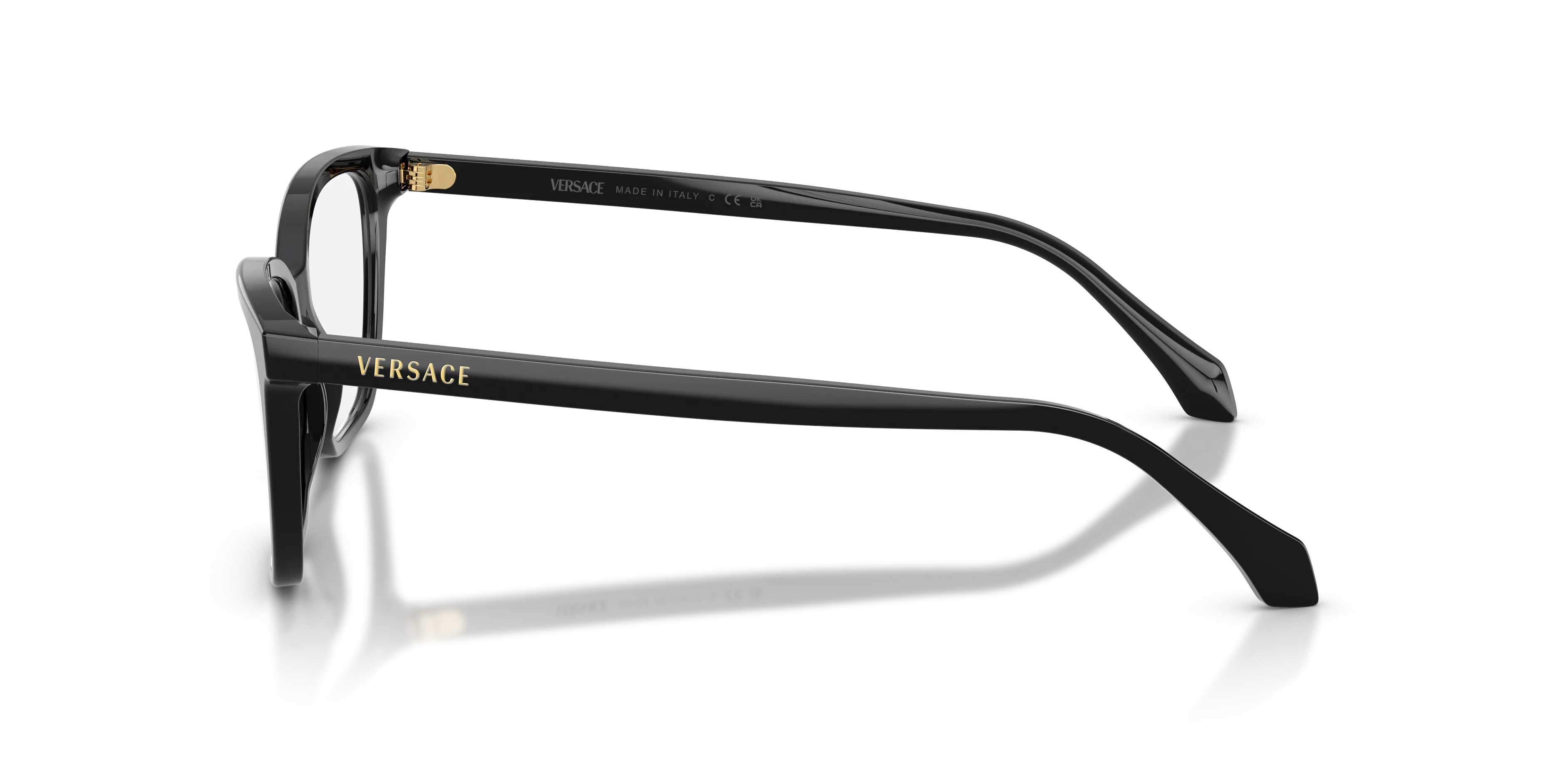 Versace VE3398 GB1 Montature da vista Acetato Nero Trasparente Cat Eye Normale - immagine 4