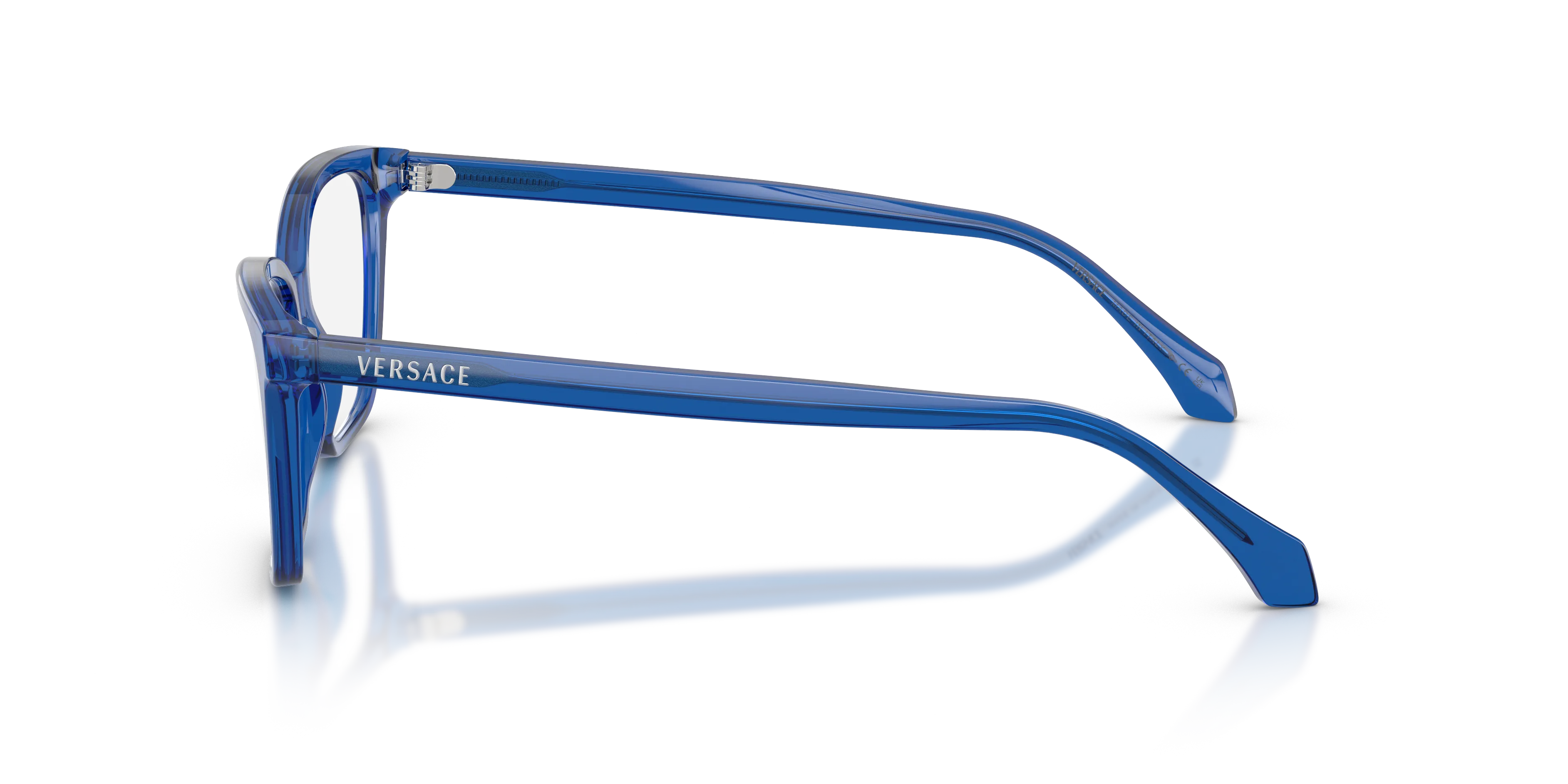 Versace VE3398 5550 Montature da vista Acetato Blu Trasparente Cat Eye Normale - immagine 4