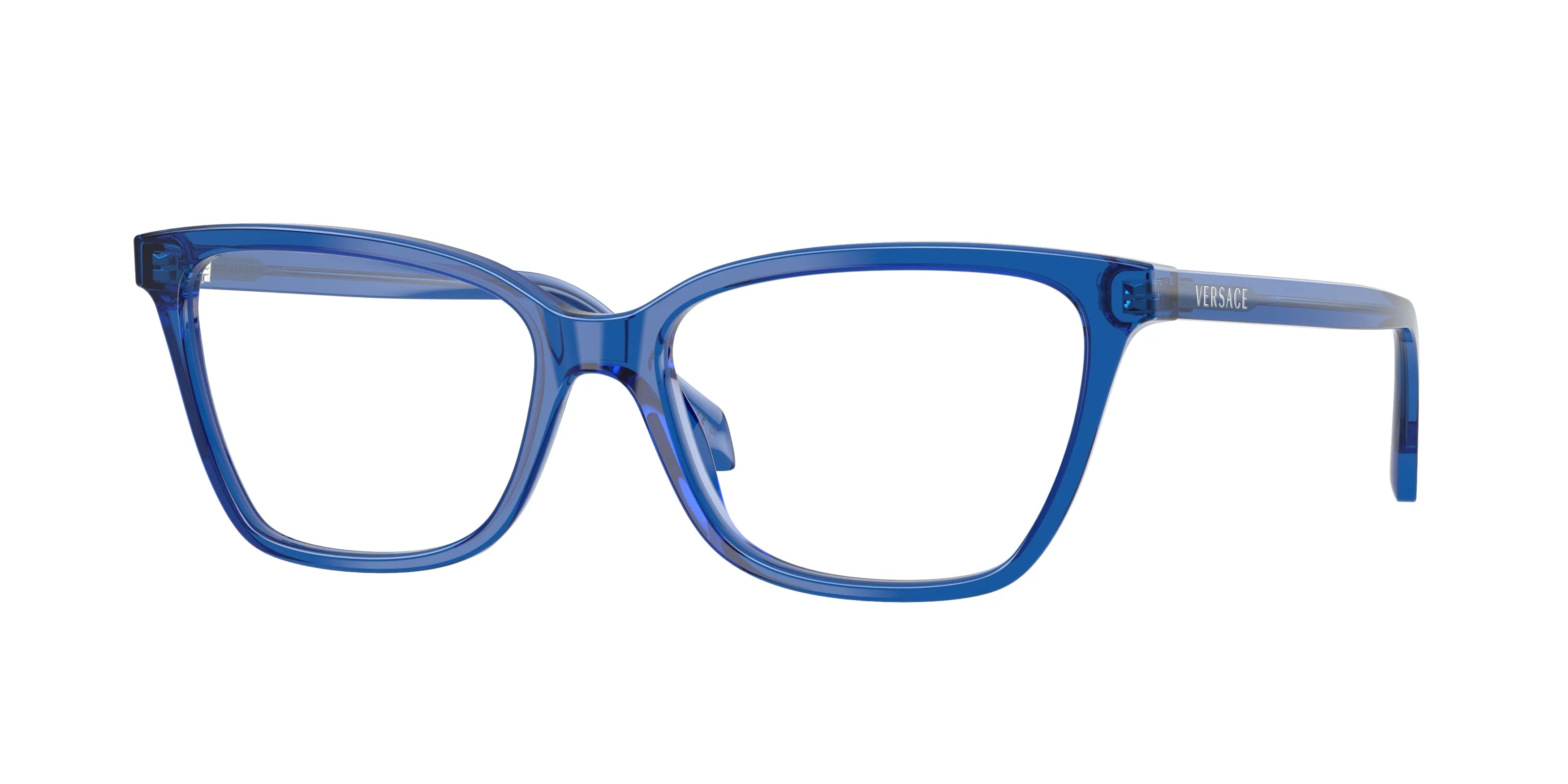 Versace VE3398 5550 Montature da vista Acetato Blu Trasparente Cat Eye Normale - immagine 1