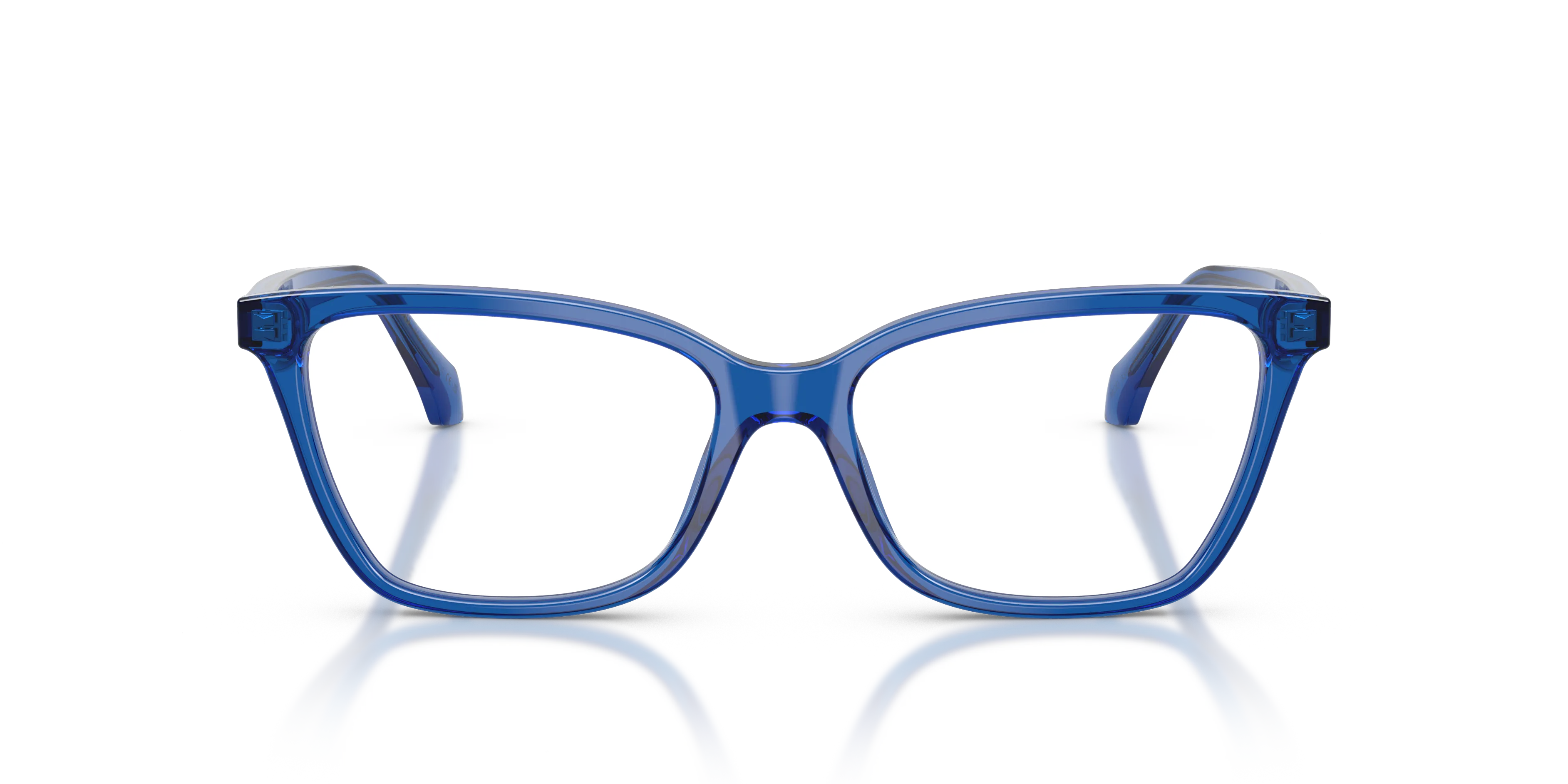 Versace VE3398 5550 Montature da vista Acetato Blu Trasparente Cat Eye Normale - immagine 3