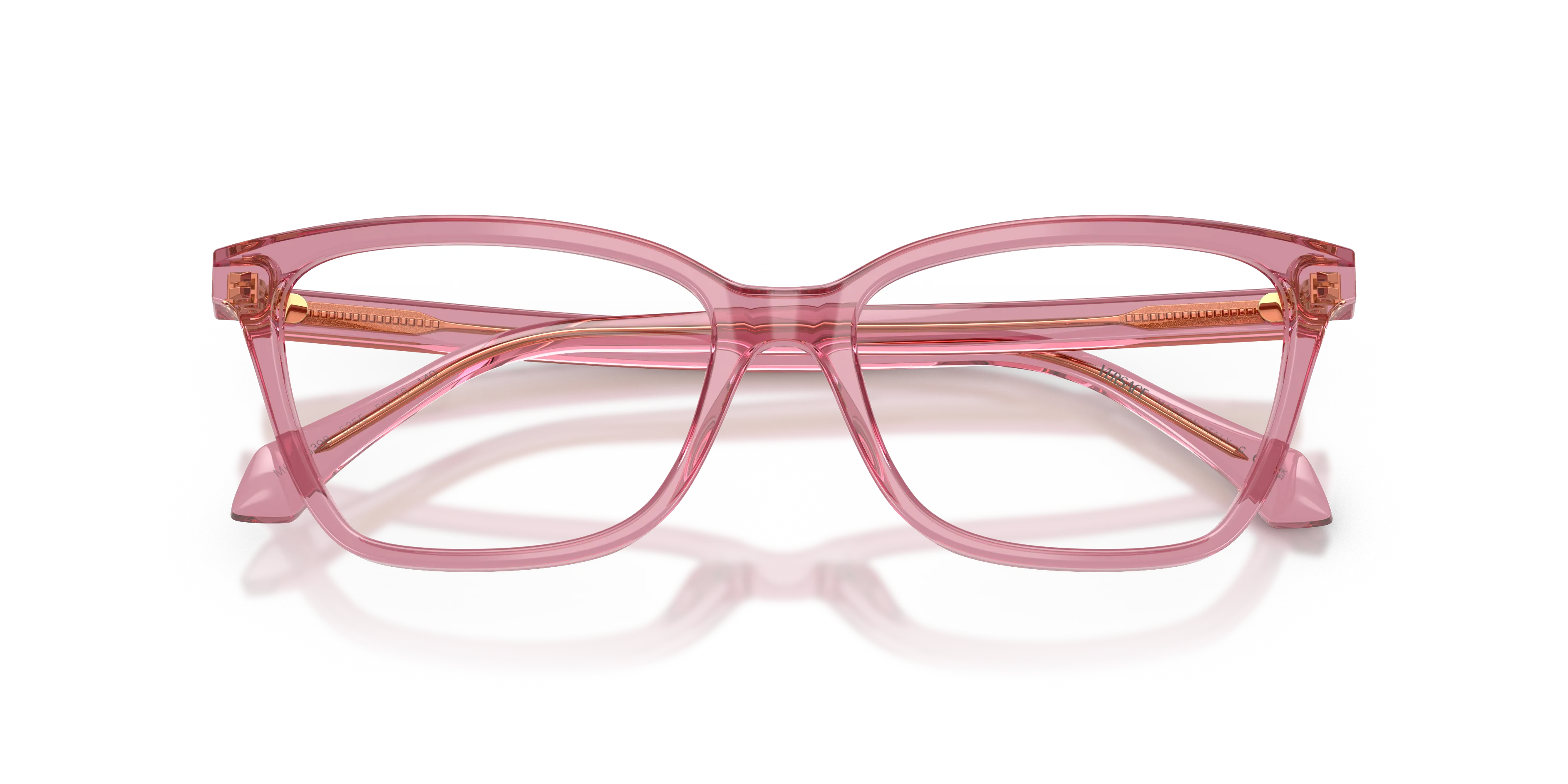 Versace VE3398 5355 Montature da vista Acetato Rosa Trasparente Cat Eye Normale - immagine 2