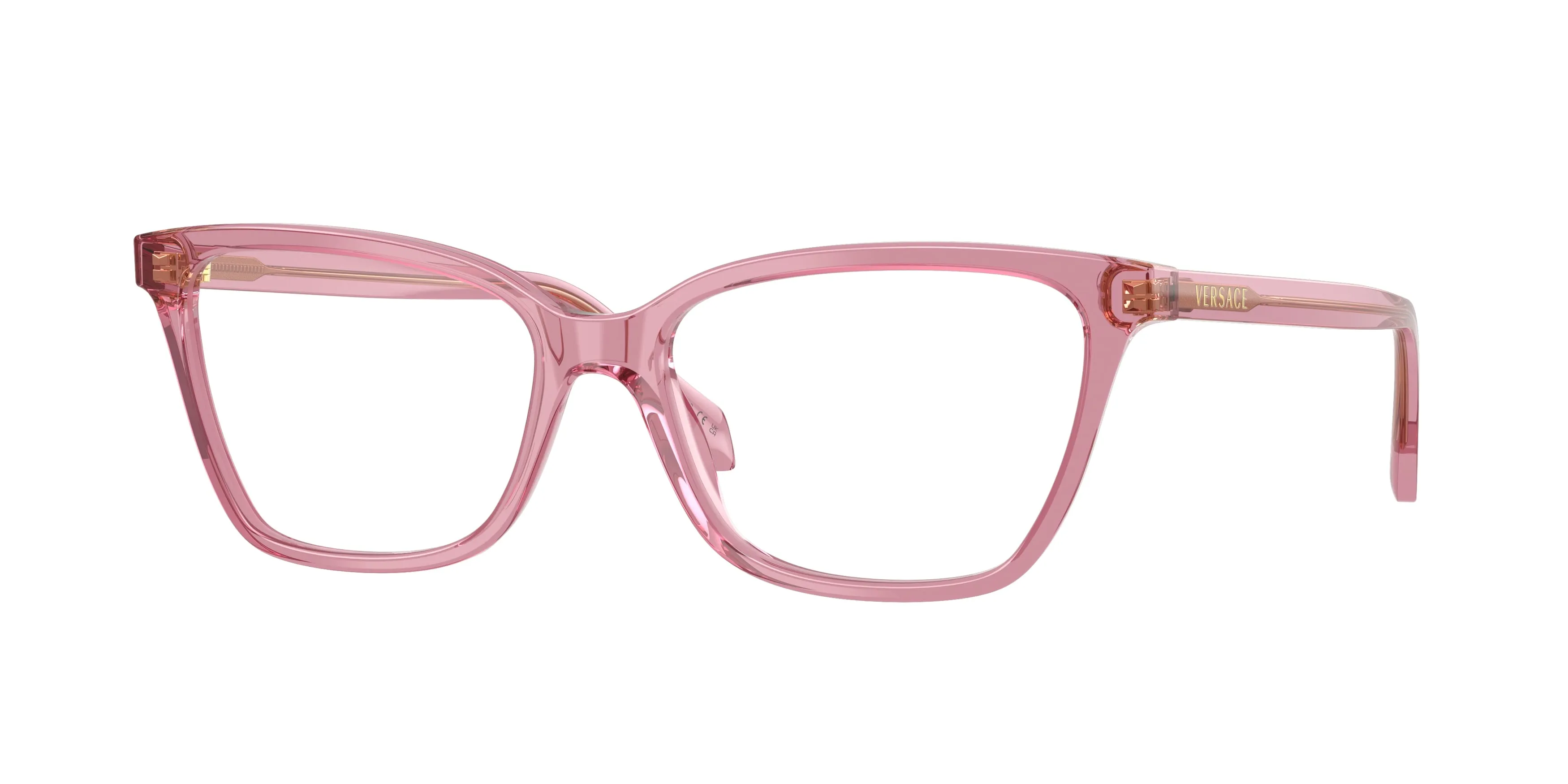 Versace VE3398 5355 Montature da vista Acetato Rosa Trasparente Cat Eye Normale - immagine 1