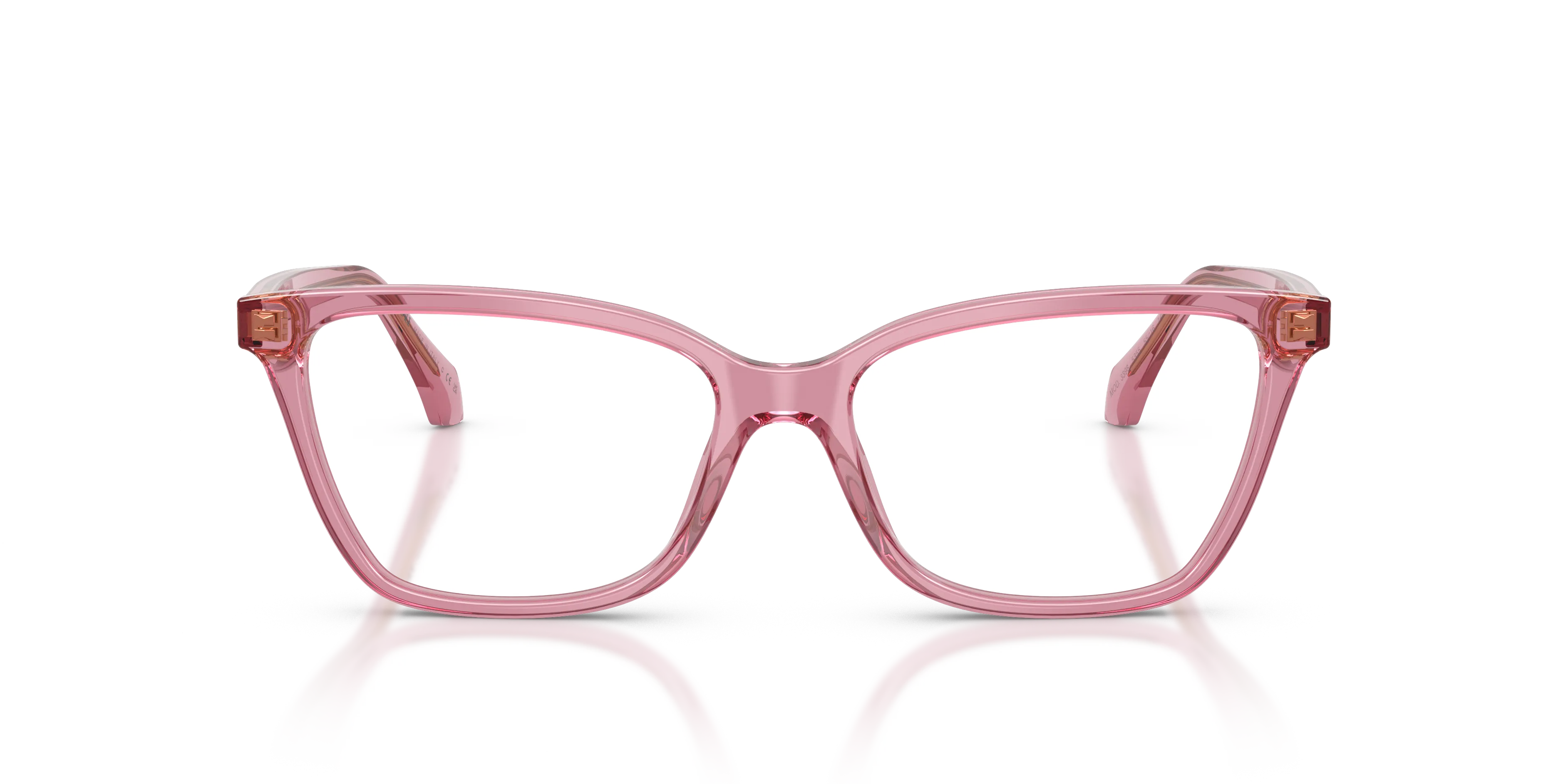 Versace VE3398 5355 Montature da vista Acetato Rosa Trasparente Cat Eye Normale - immagine 3