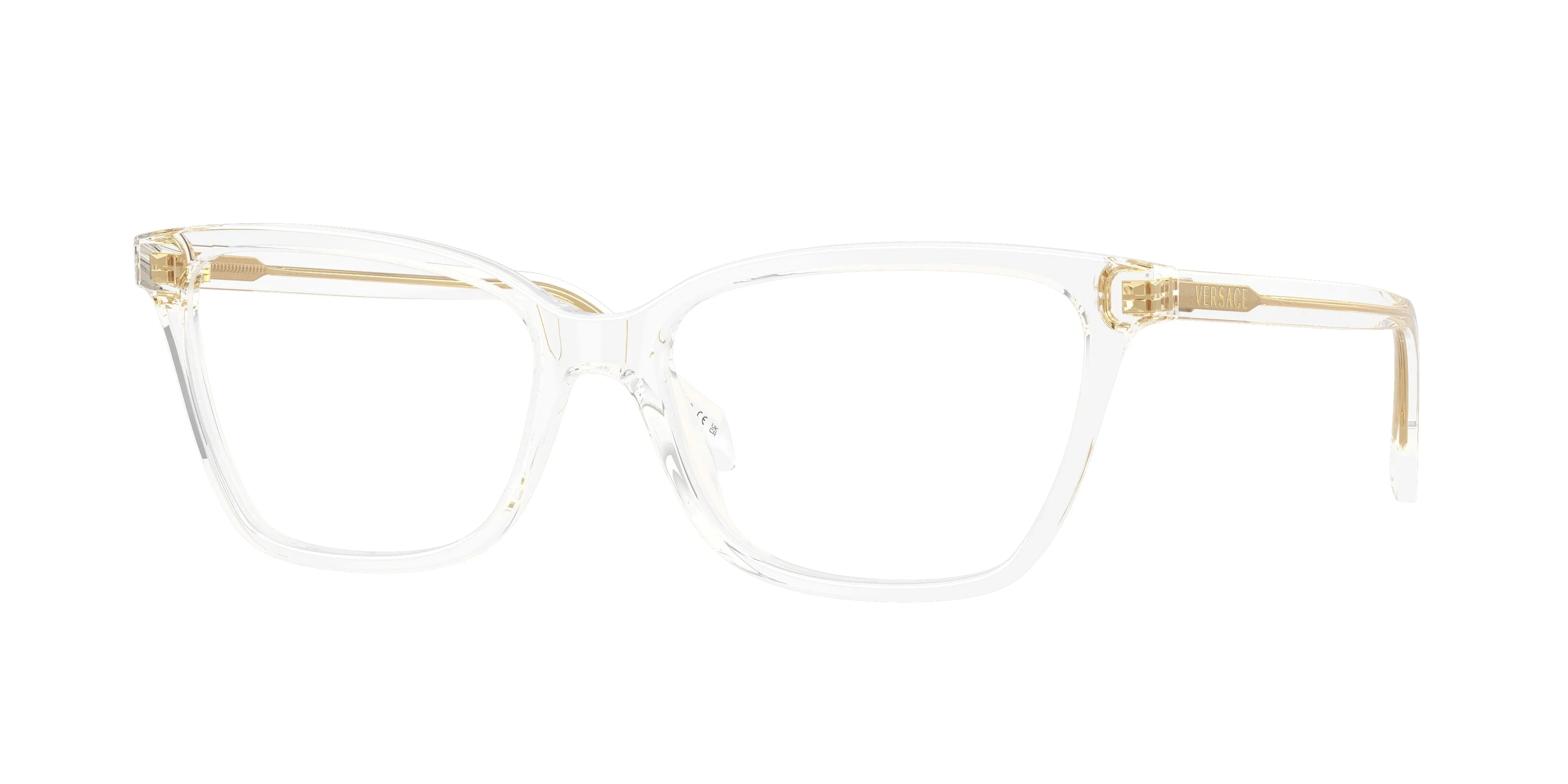 Versace VE3398 148 Montature da vista Acetato Trasparente Trasparente Cat Eye Normale - immagine 1