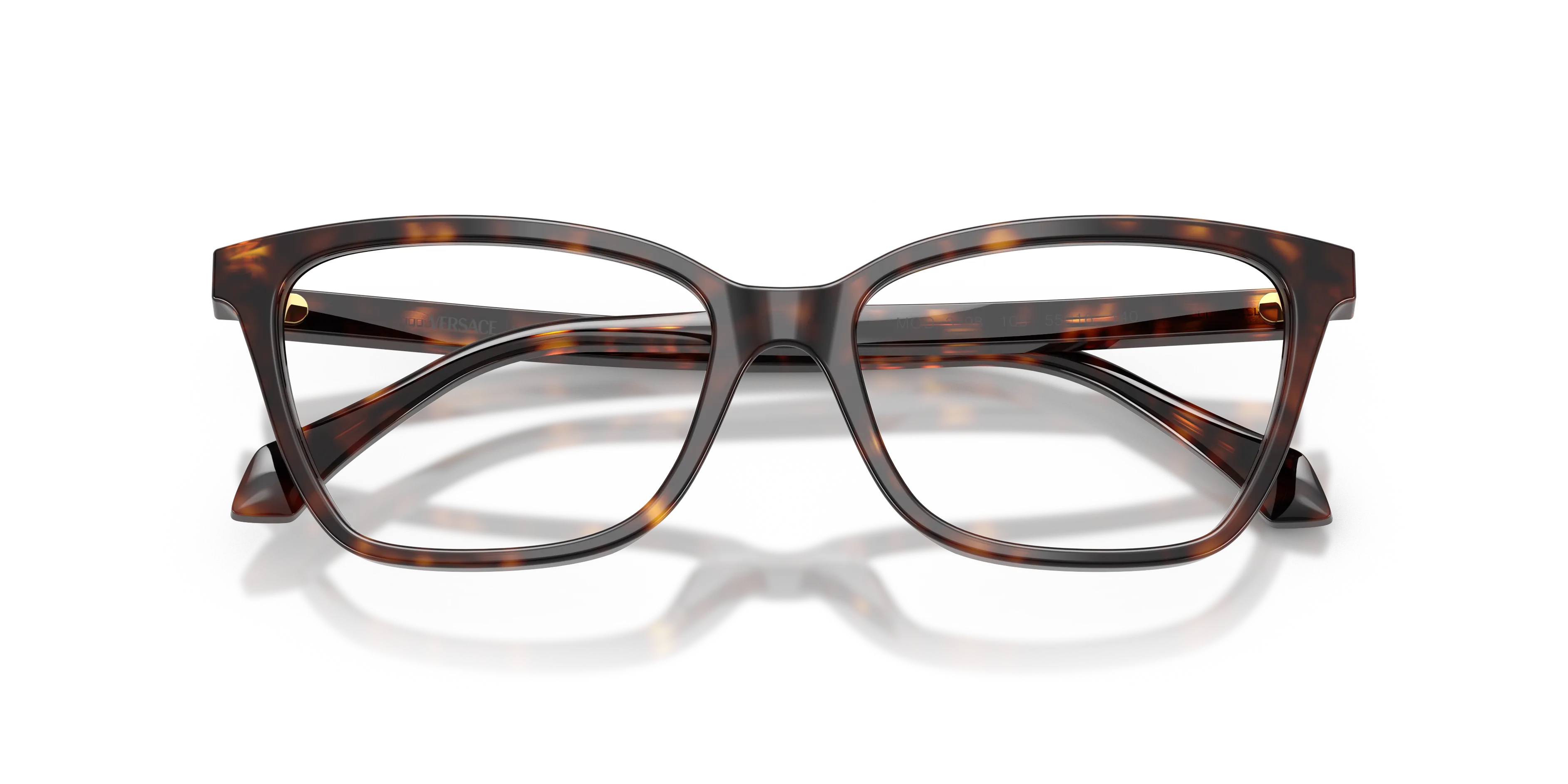 Versace VE3398 108 Montature da vista Acetato Marrone Trasparente Cat Eye Normale - immagine 2