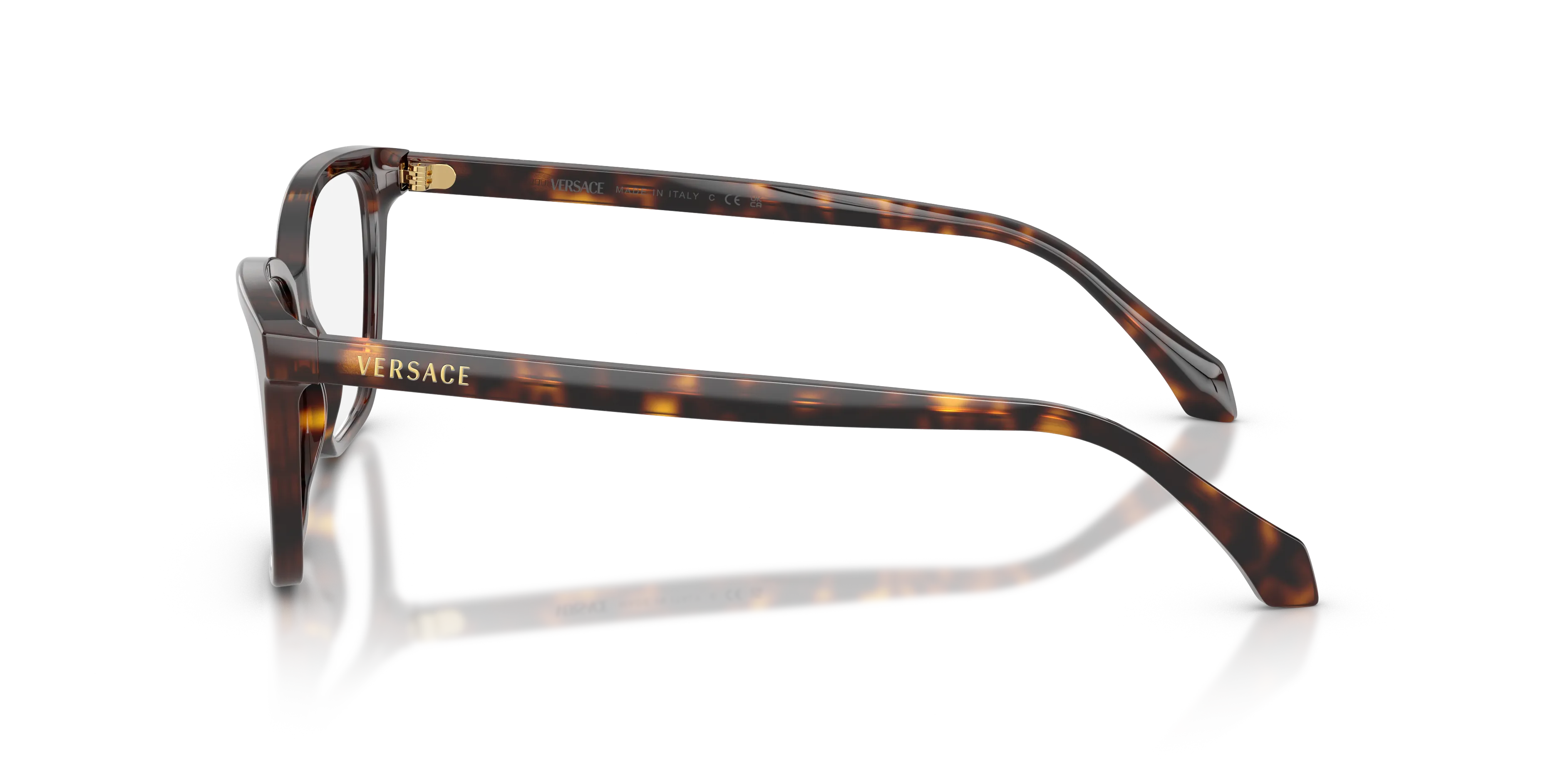 Versace VE3398 108 Montature da vista Acetato Marrone Trasparente Cat Eye Normale - immagine 4