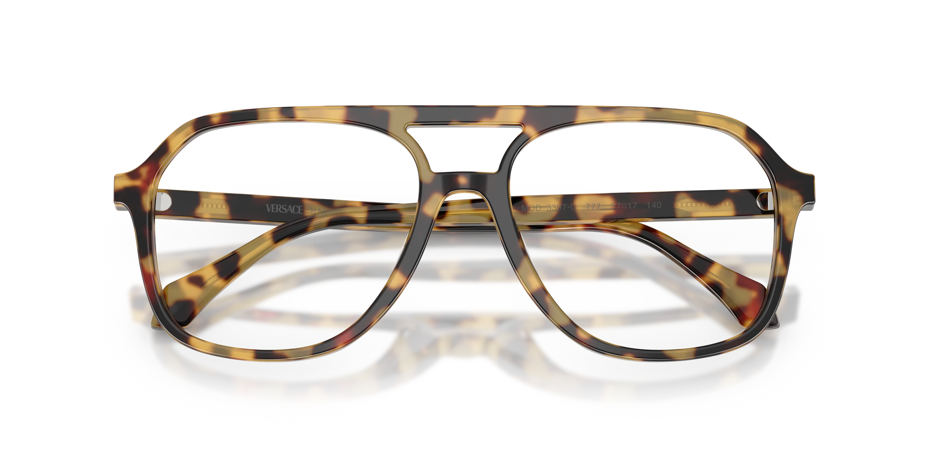 Versace VE3397U 777 Montature da vista Acetato Marrone Trasparente Squadrata Normale - immagine 2