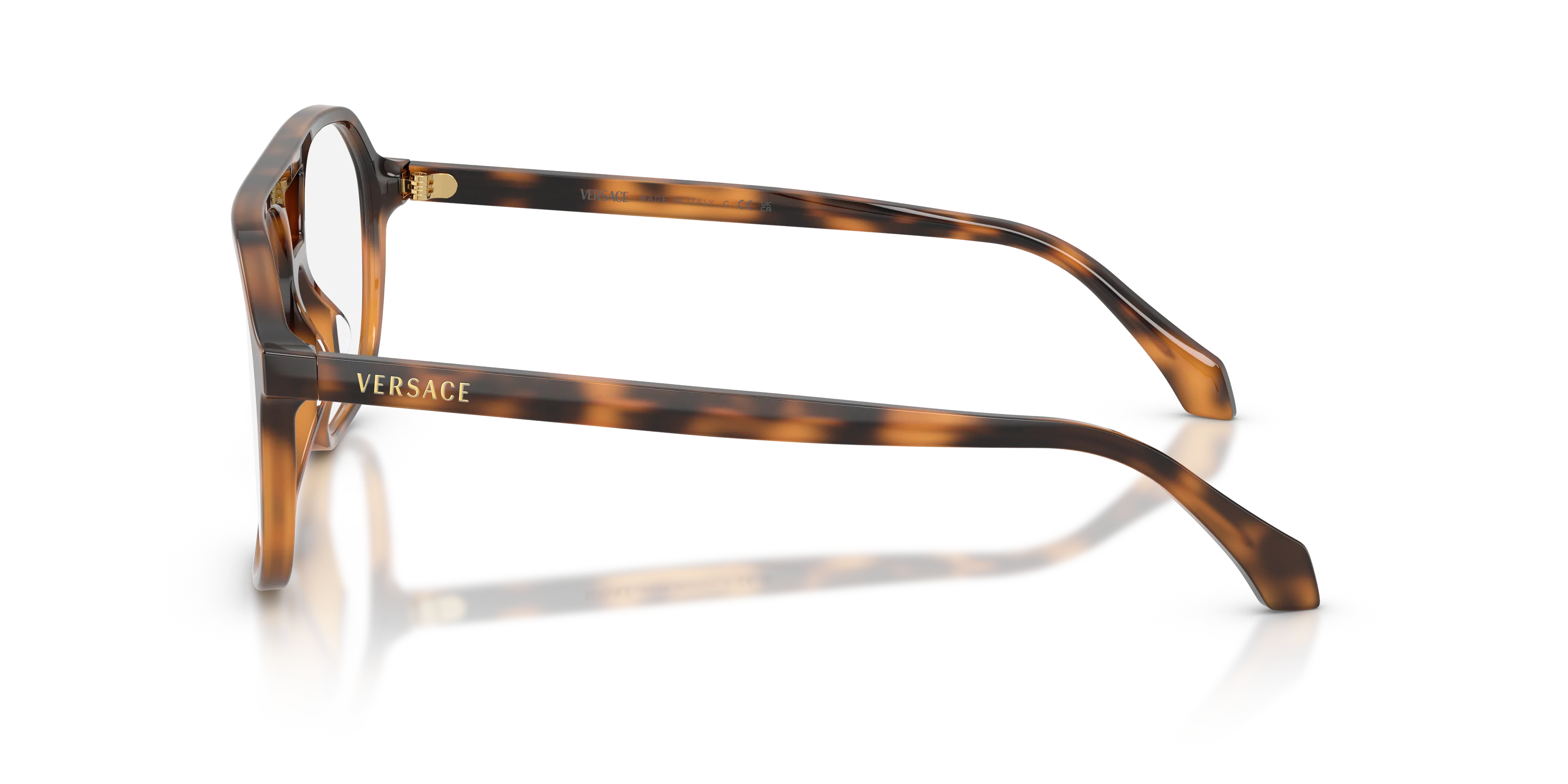 Versace VE3397U 5264 Montature da vista Acetato Marrone Trasparente Squadrata Normale - immagine 4