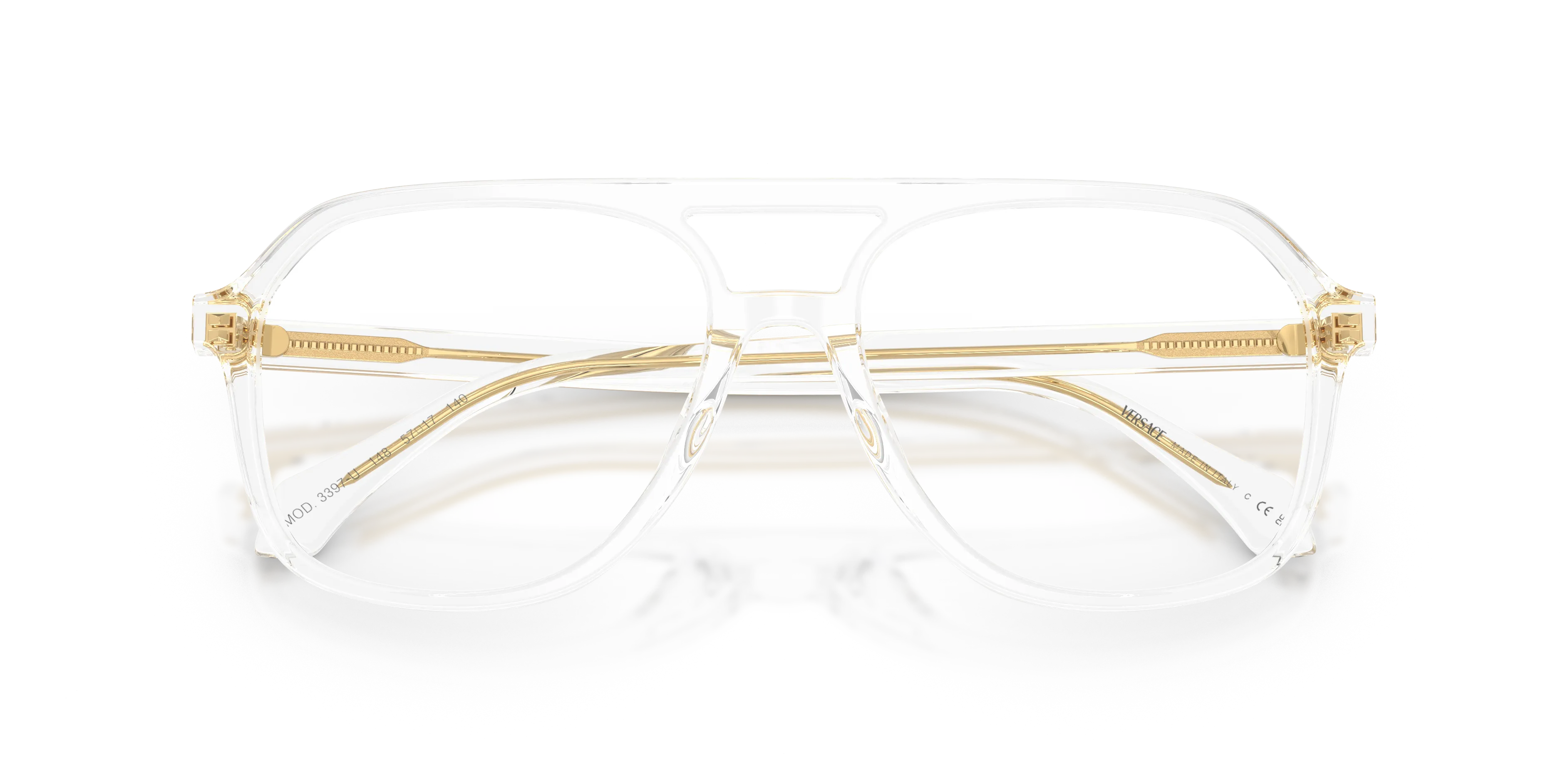 Versace VE3397U 148 Montature da vista Acetato Trasparente Trasparente Squadrata Normale - immagine 2