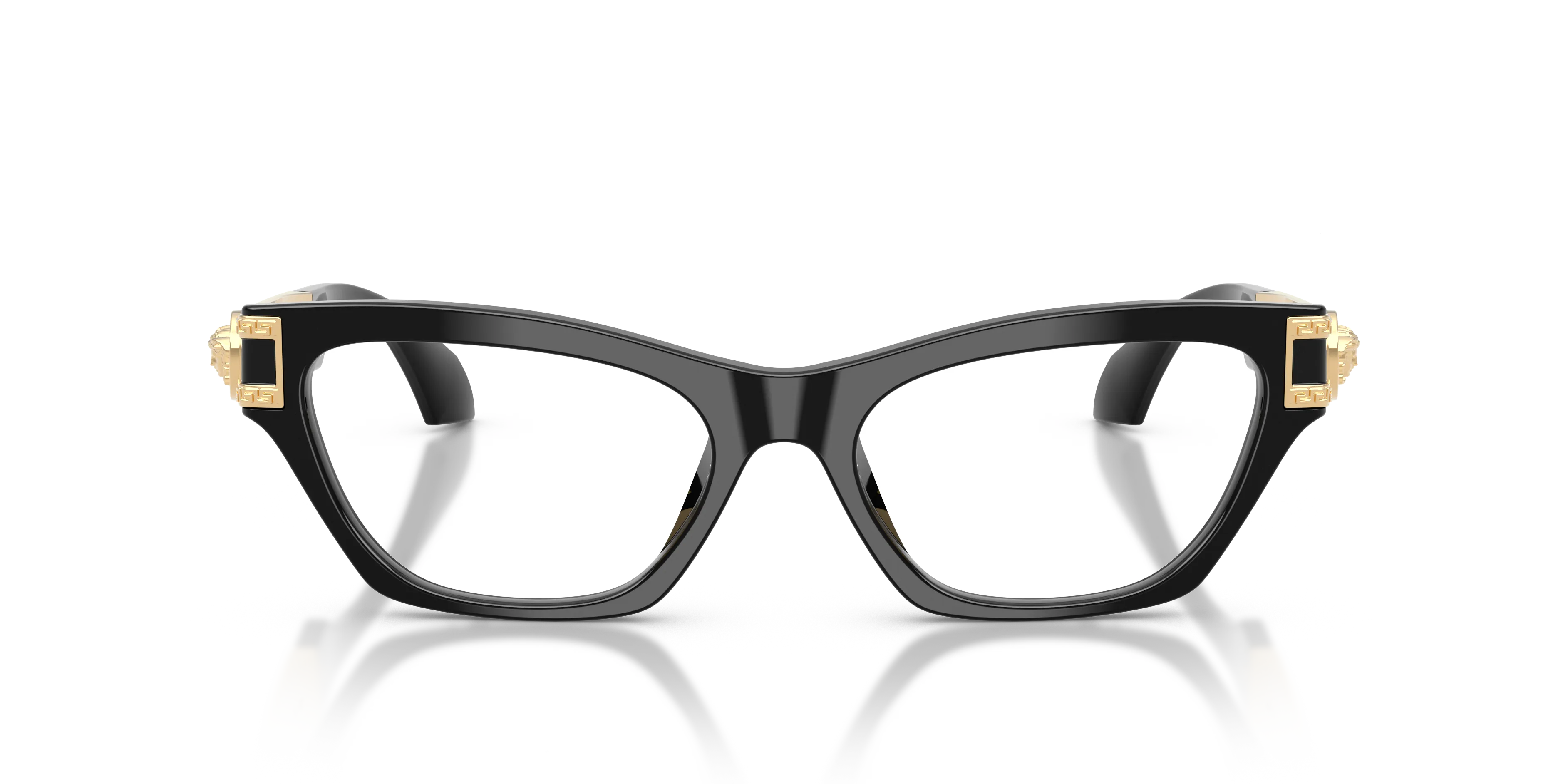 Versace VE3396U GB1 Montature da vista Acetato Nero Trasparente Cat Eye Normale - immagine 3