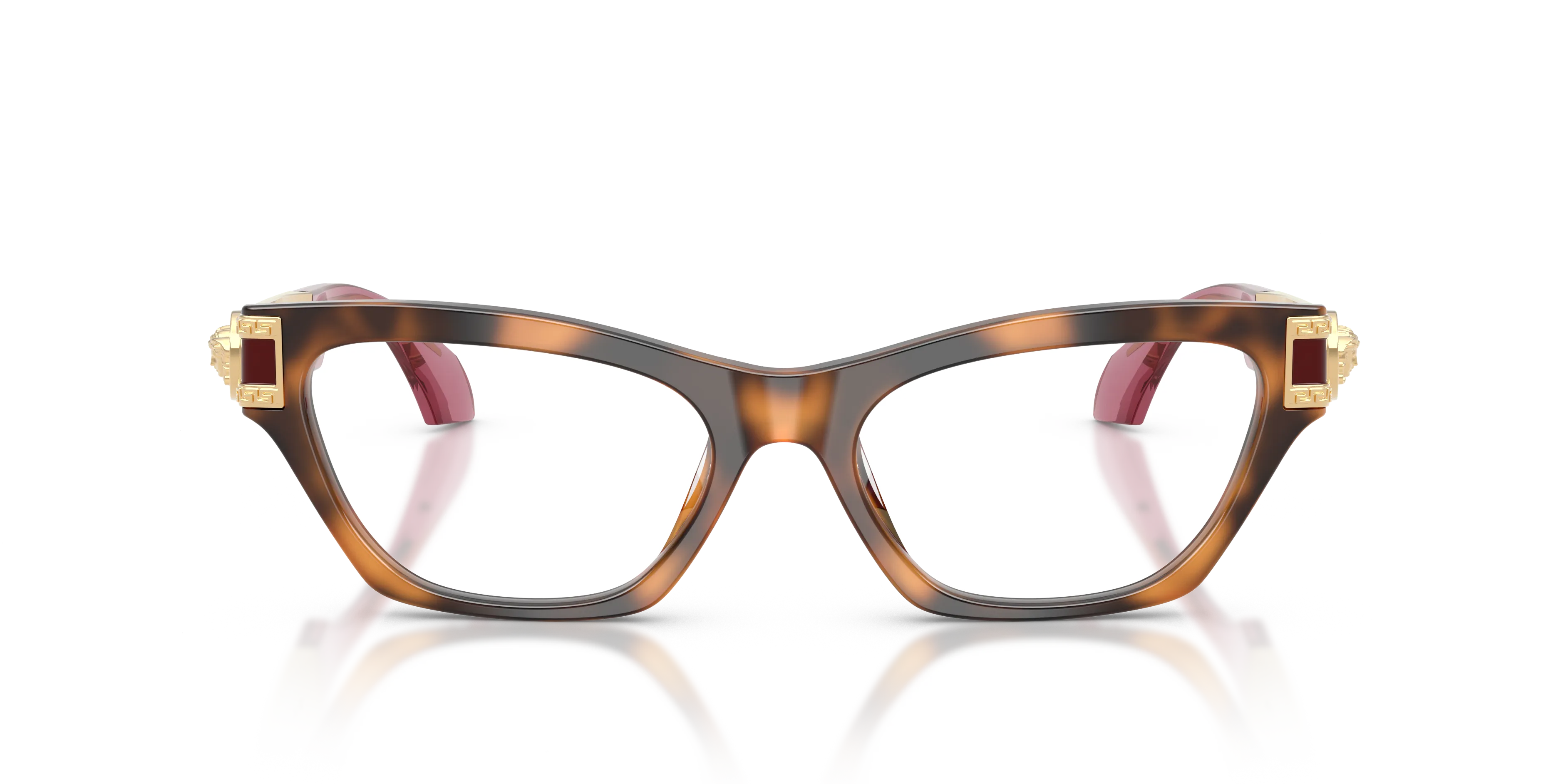 Versace VE3396U 5264 Montature da vista Acetato Marrone Trasparente Cat Eye Normale - immagine 3
