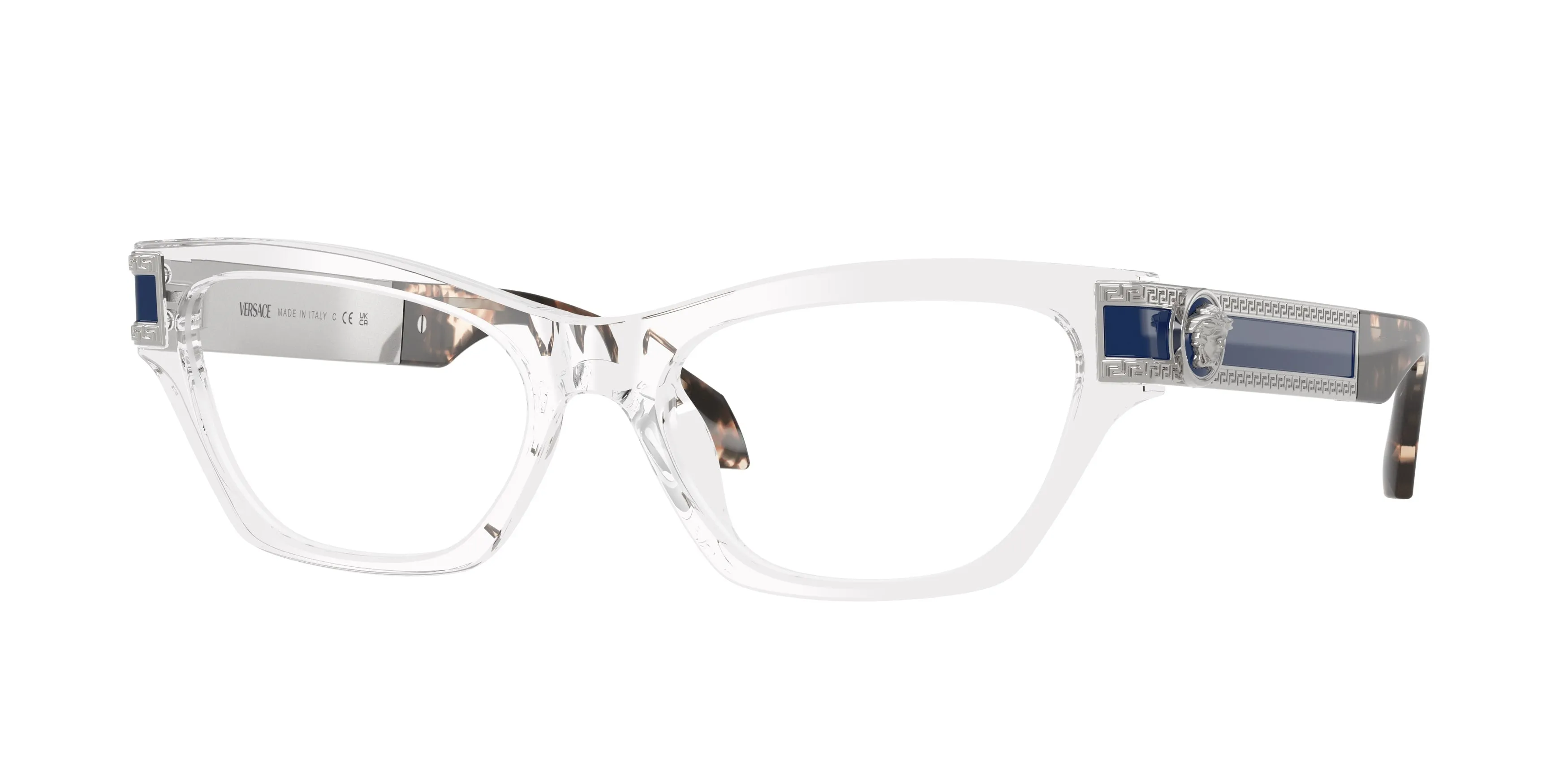 Versace VE3396U 148 Montature da vista Acetato Trasparente Trasparente Cat Eye Normale - immagine 1