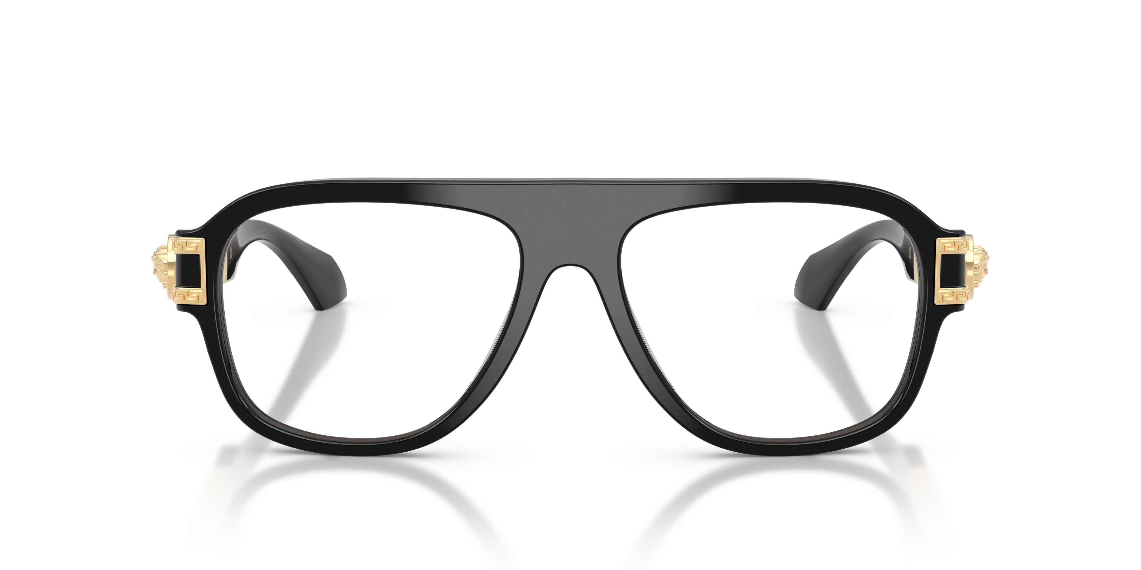 Versace VE3395U GB1 Montature da vista Acetato Nero Trasparente Pilot Normale - immagine 3