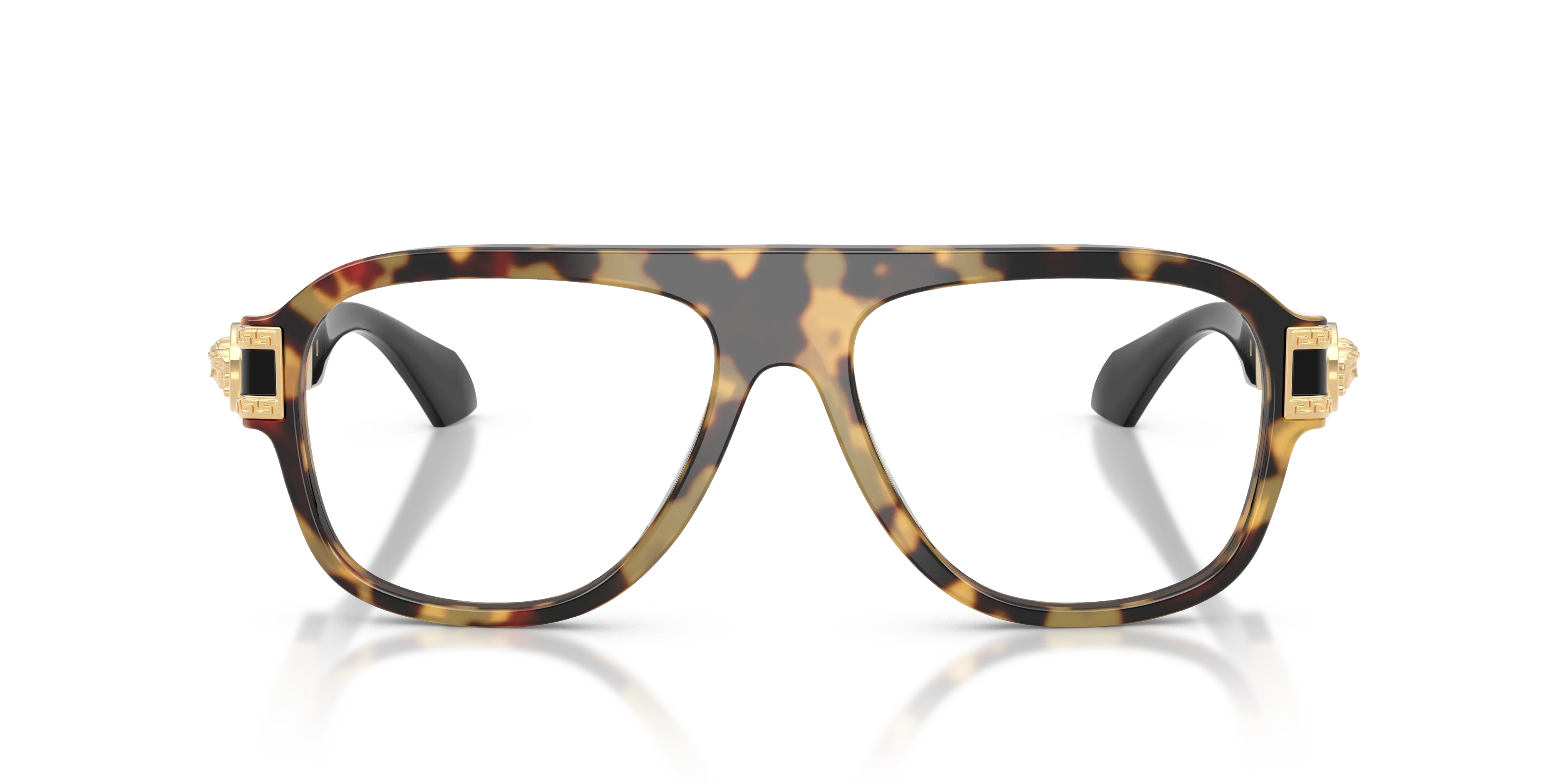 Versace VE3395U 777 Montature da vista Acetato Marrone Trasparente Pilot Normale - immagine 3