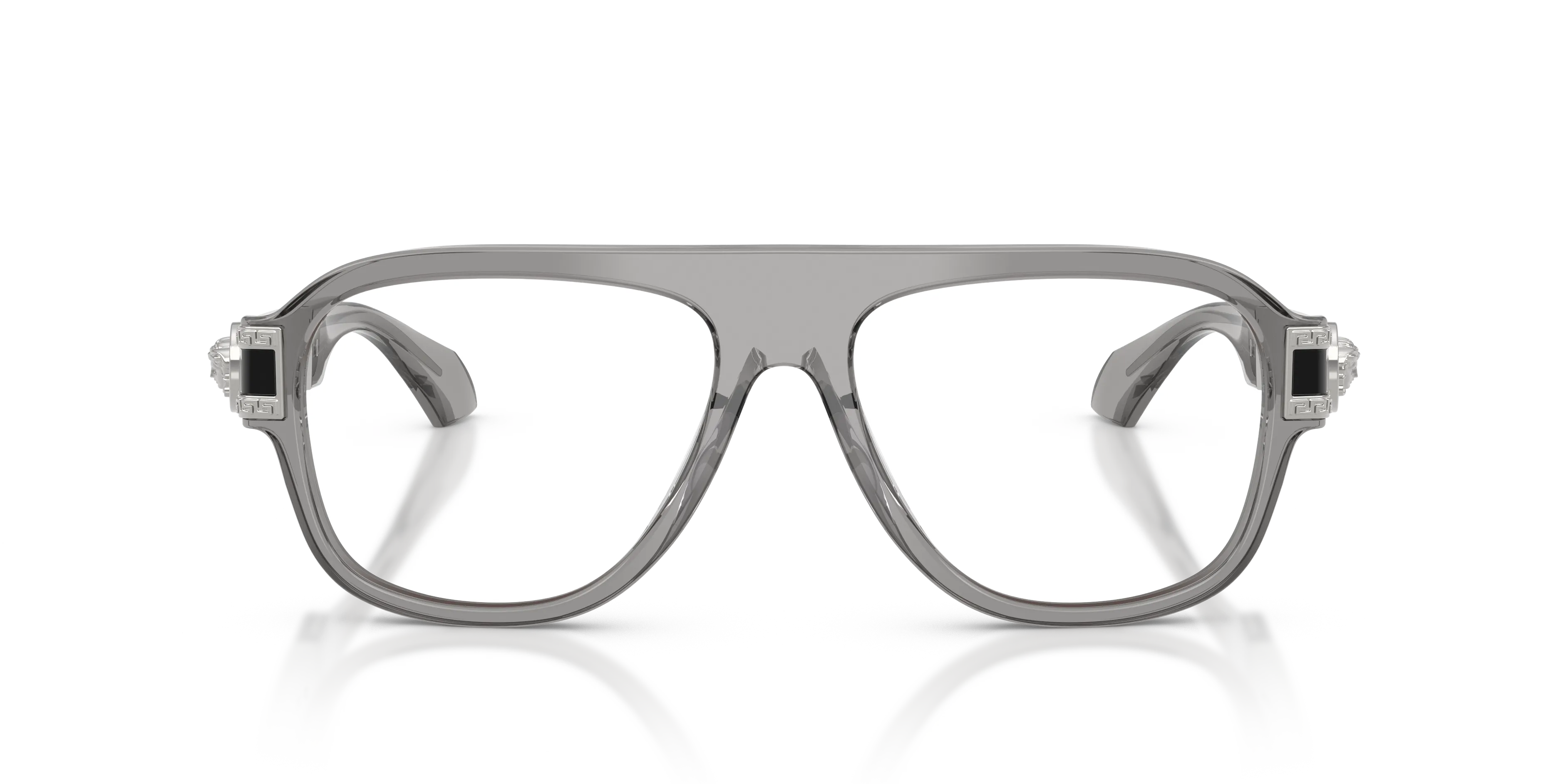 Versace VE3395U 5510 Montature da vista Acetato Grigio Trasparente Pilot Normale - immagine 3