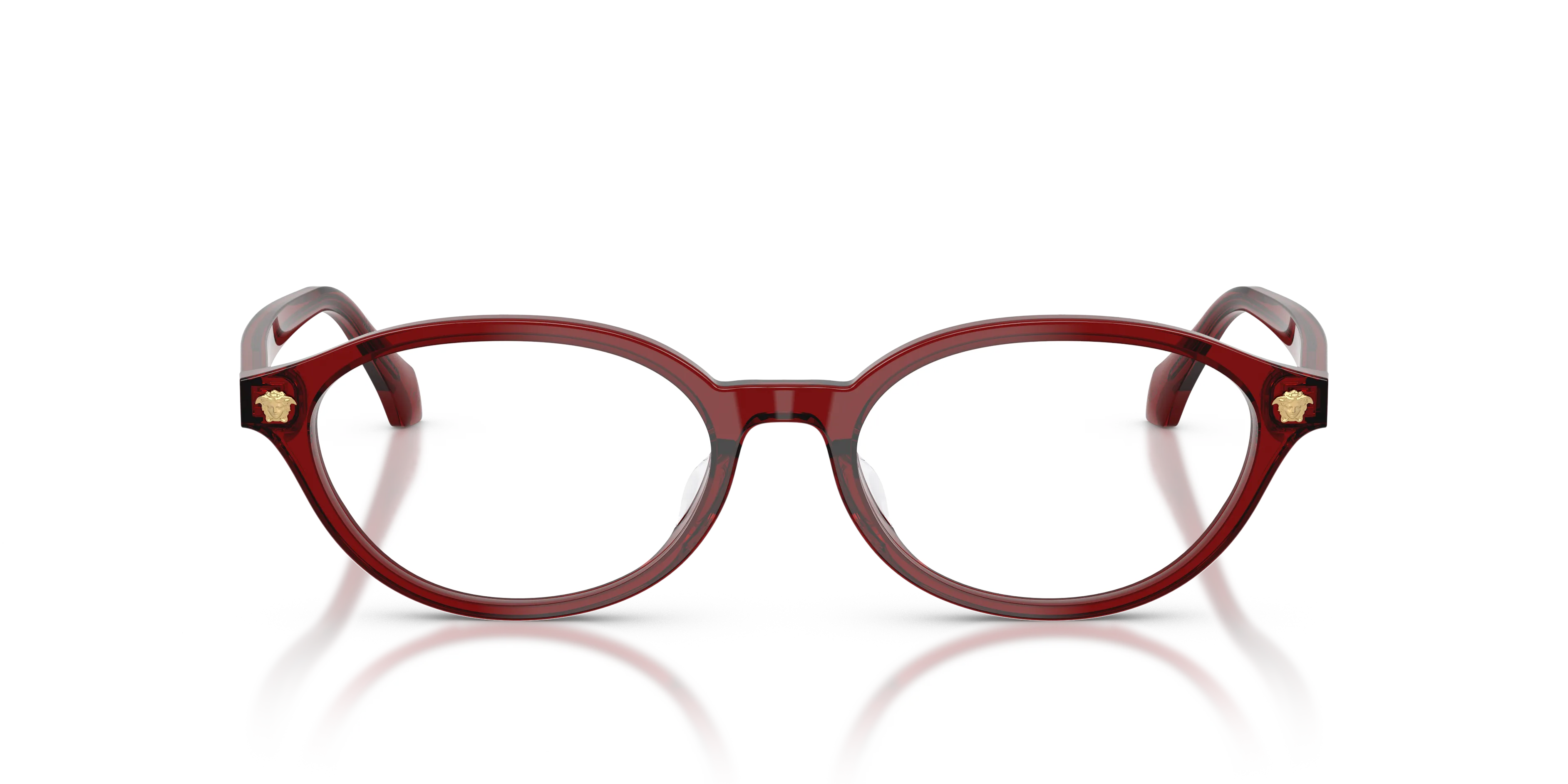 Versace VE3393D 5540 Montature da vista Acetato Rosso Trasparente Rotonda Normale - immagine 3