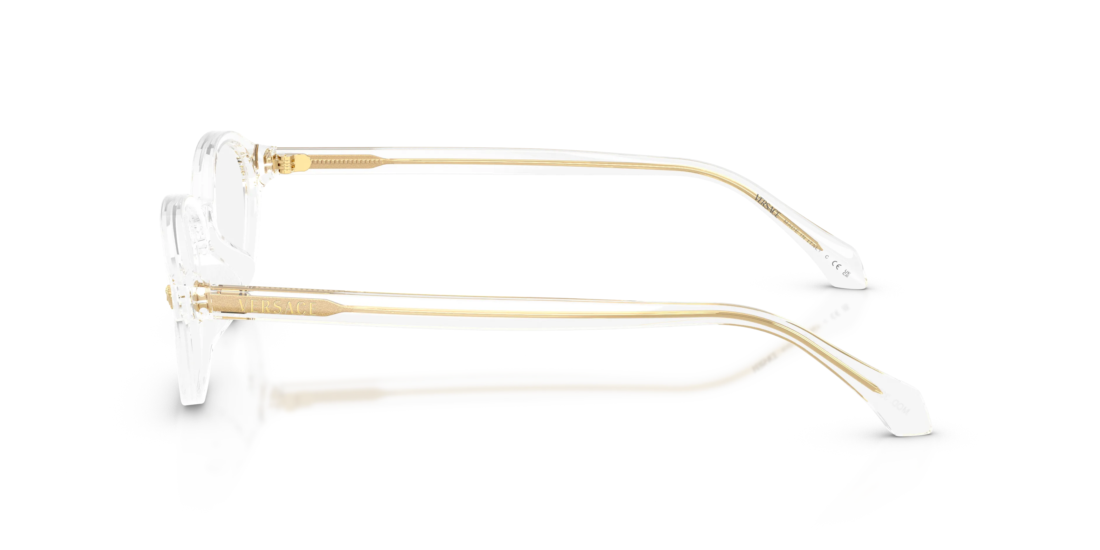 Versace VE3393D 148 Montature da vista Acetato Trasparente Trasparente Rotonda Normale - immagine 4