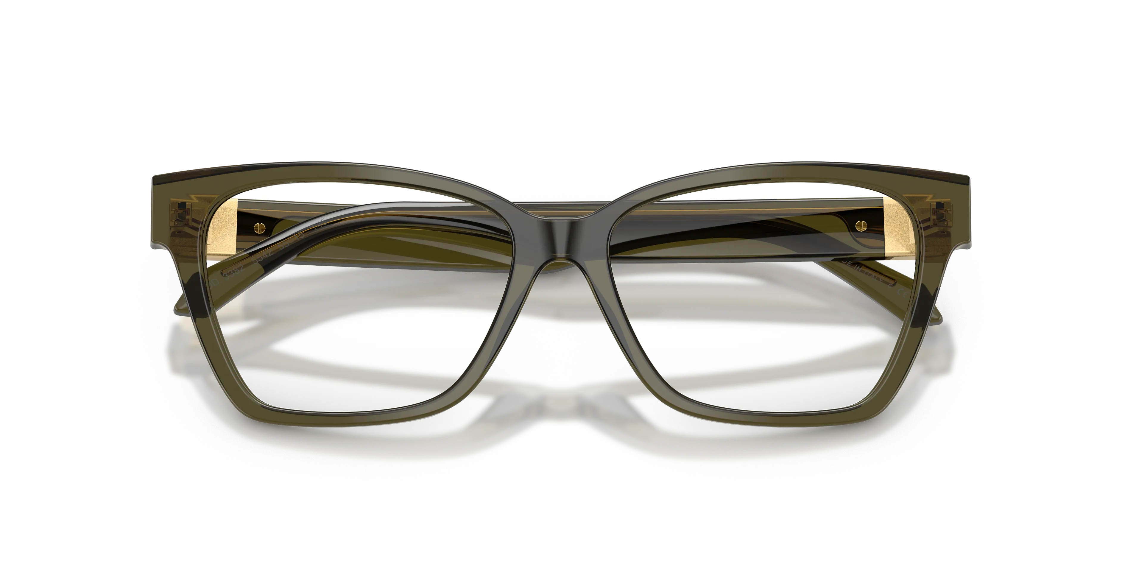 Versace VE3382 5542 Montature da vista Acetato Verde Trasparente Cat Eye Normale - immagine 2