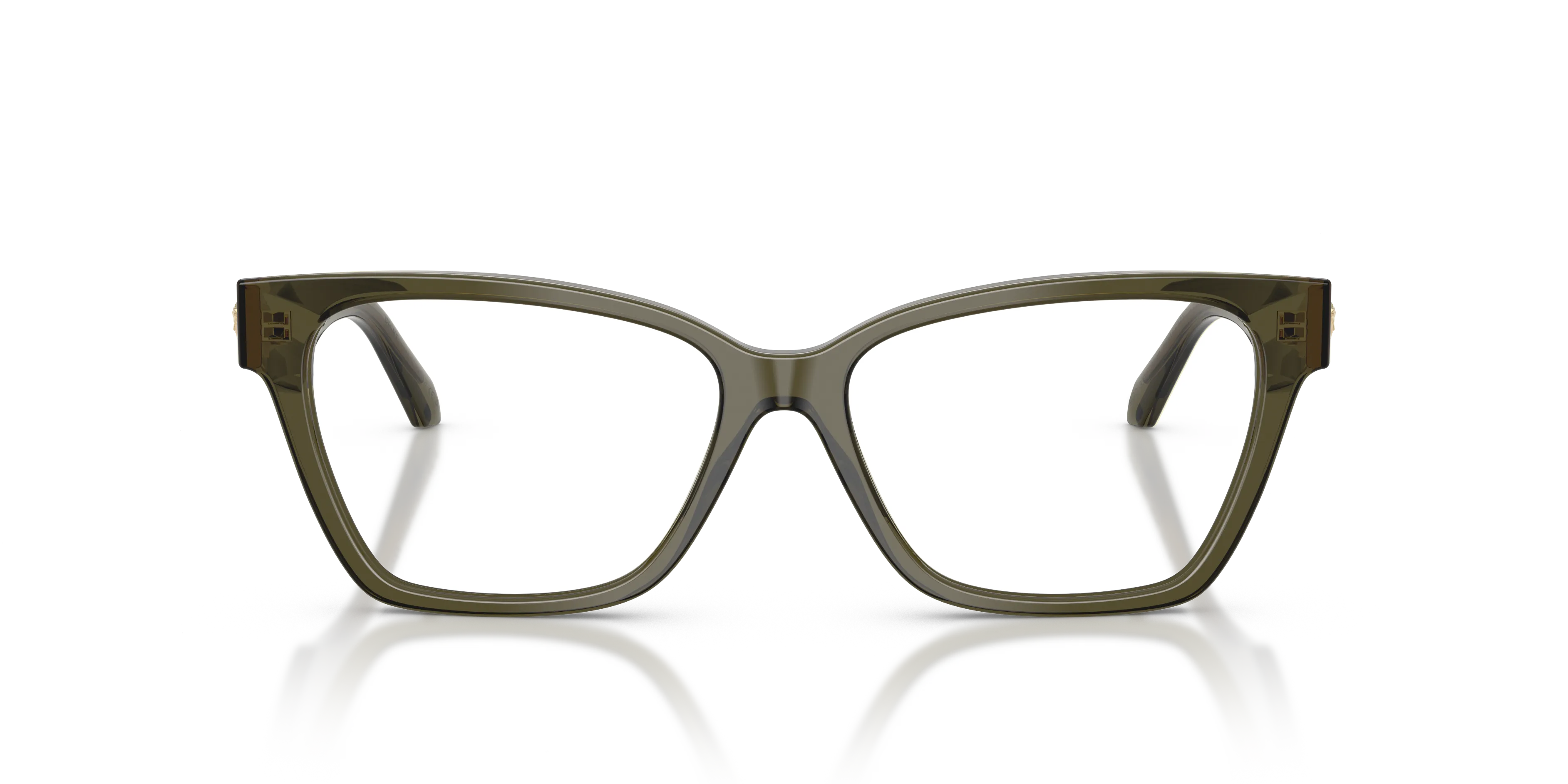 Versace VE3382 5542 Montature da vista Acetato Verde Trasparente Cat Eye Normale - immagine 3
