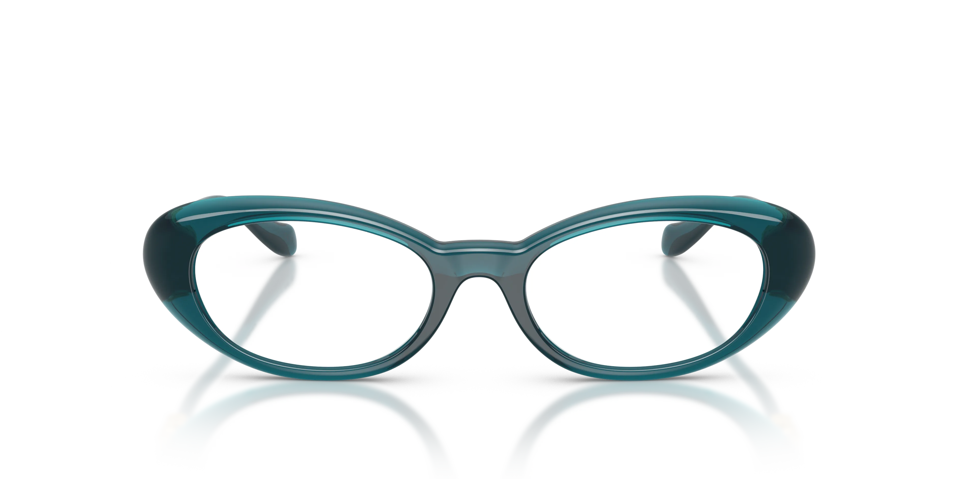 Versace VE3381U 5540 Montature da vista Iniettato Blu Trasparente Rotonda Normale - immagine 3