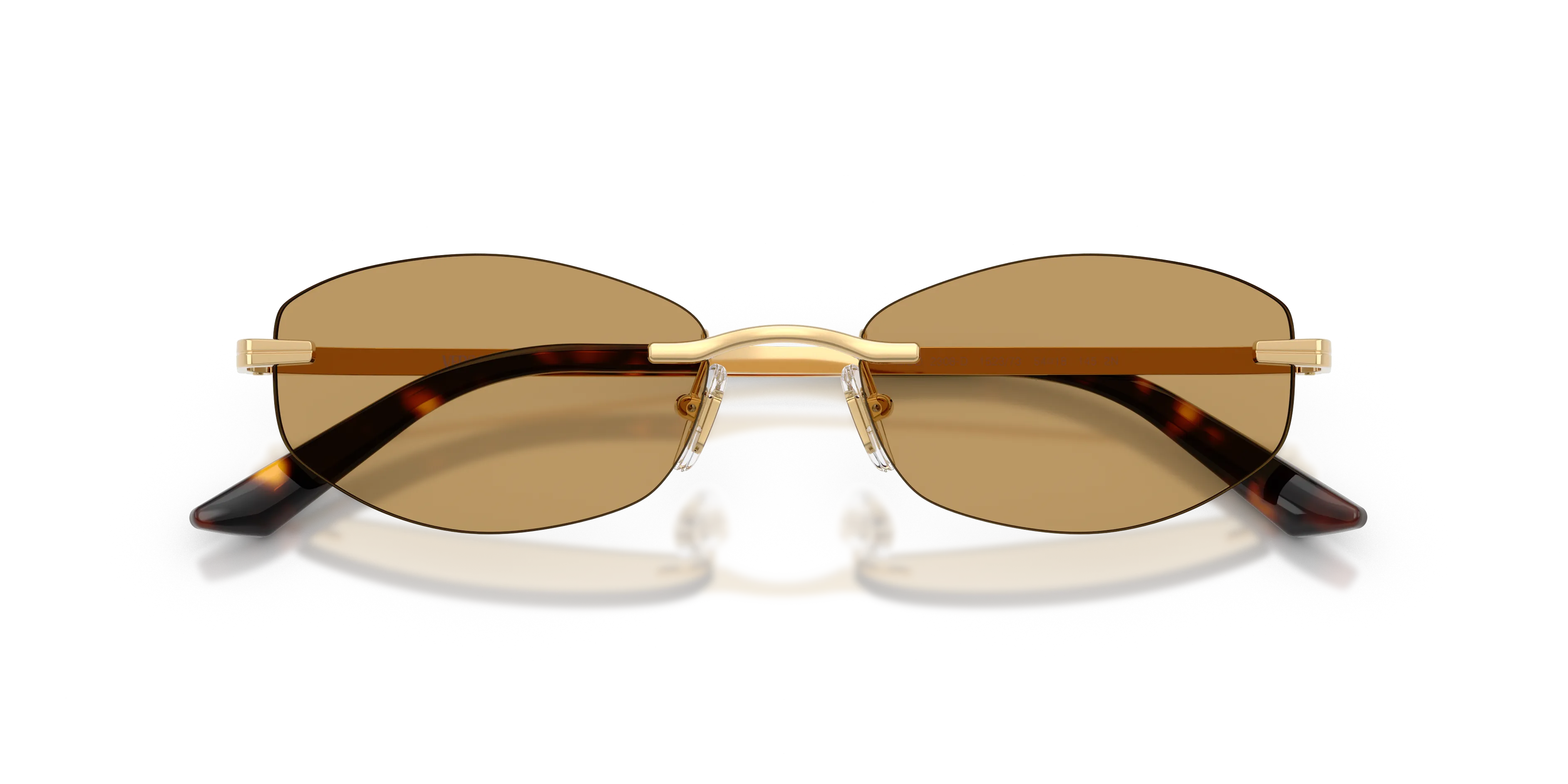 Versace VE2308D 152373 Occhiali da sole Metallo Oro Marrone Geometrica Normale - immagine 2