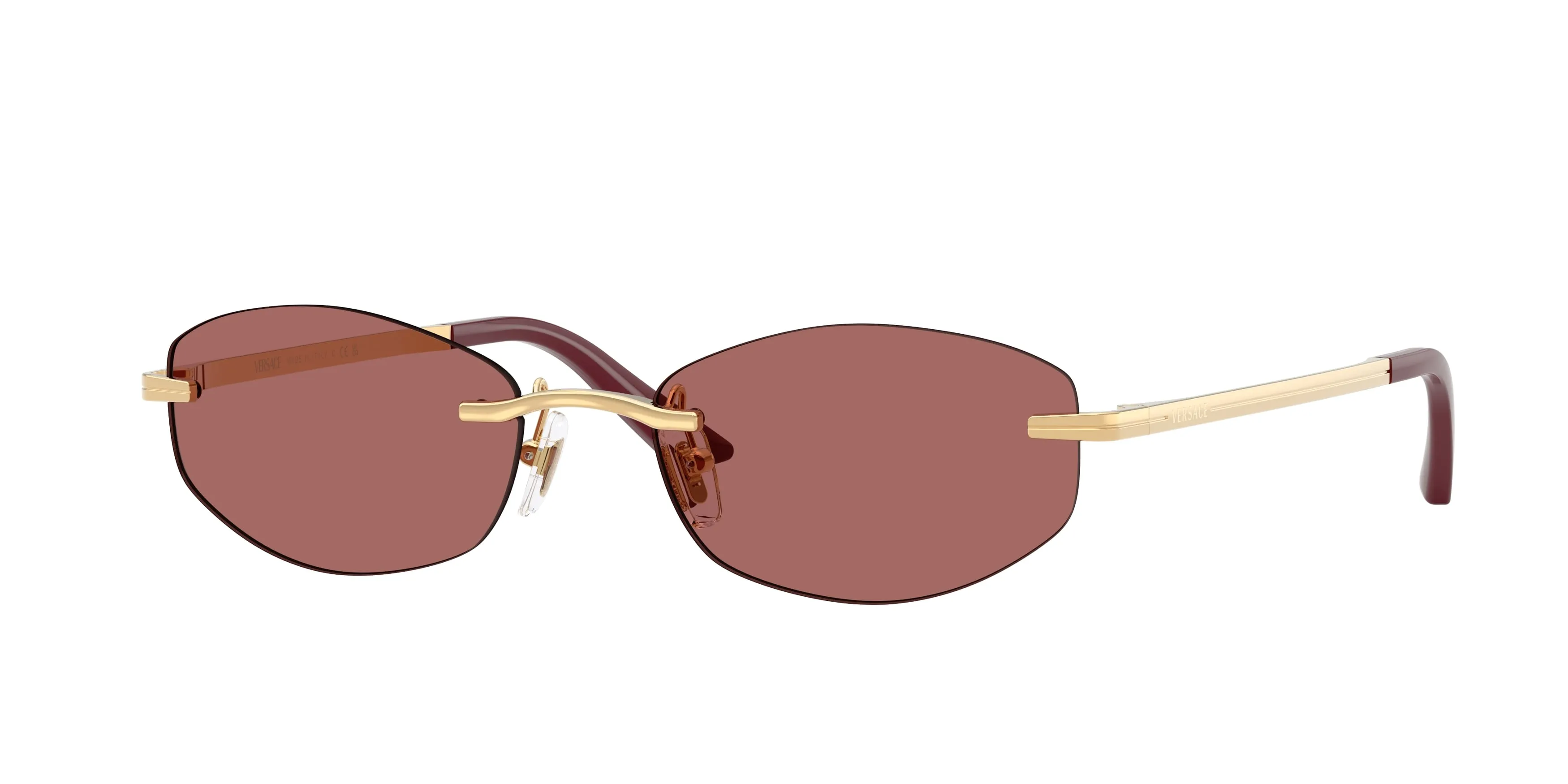 Versace VE2308D 152369 Occhiali da sole Metallo Oro Viola Geometrica Normale - immagine 1